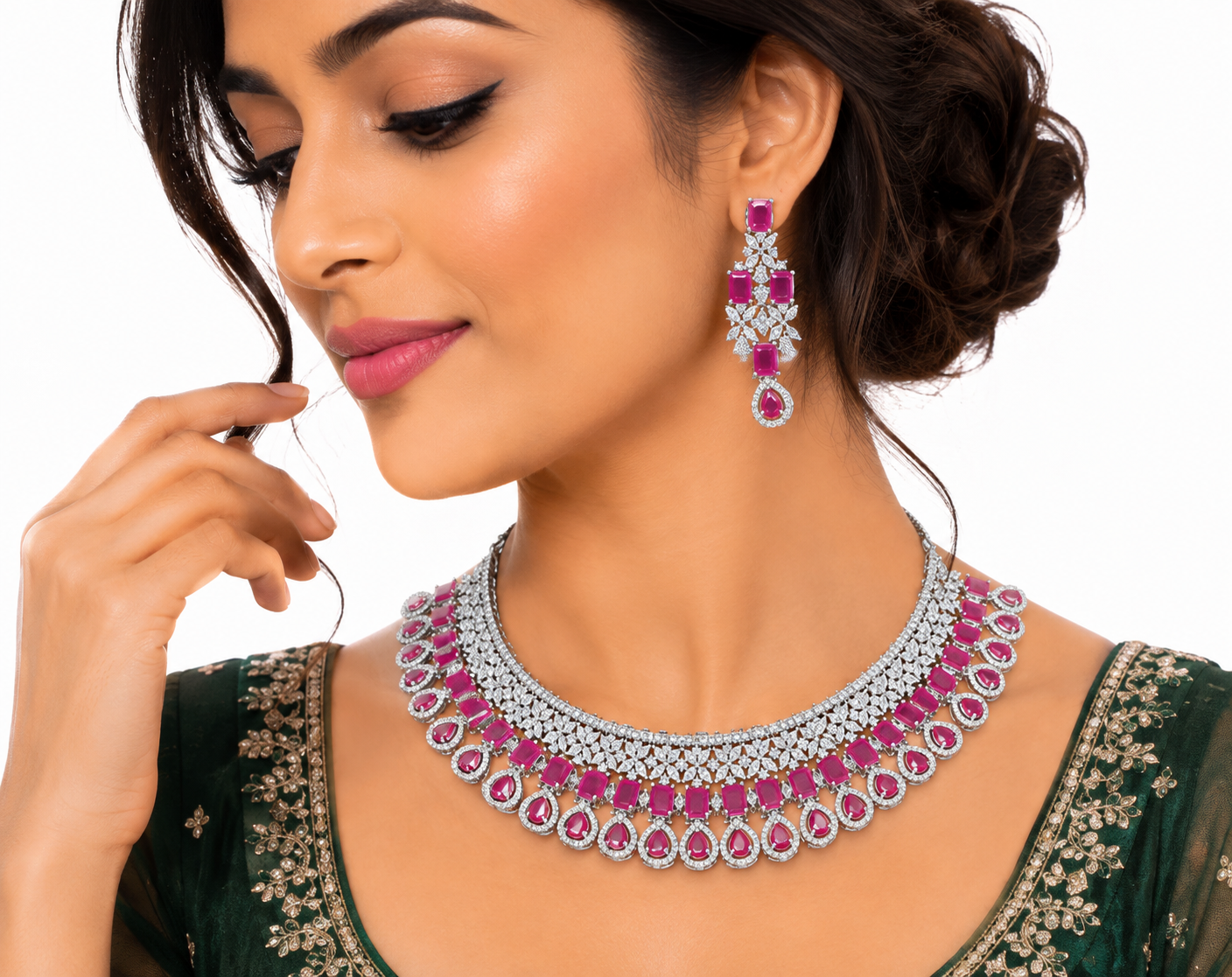 Cz Necklace 03846 - 3