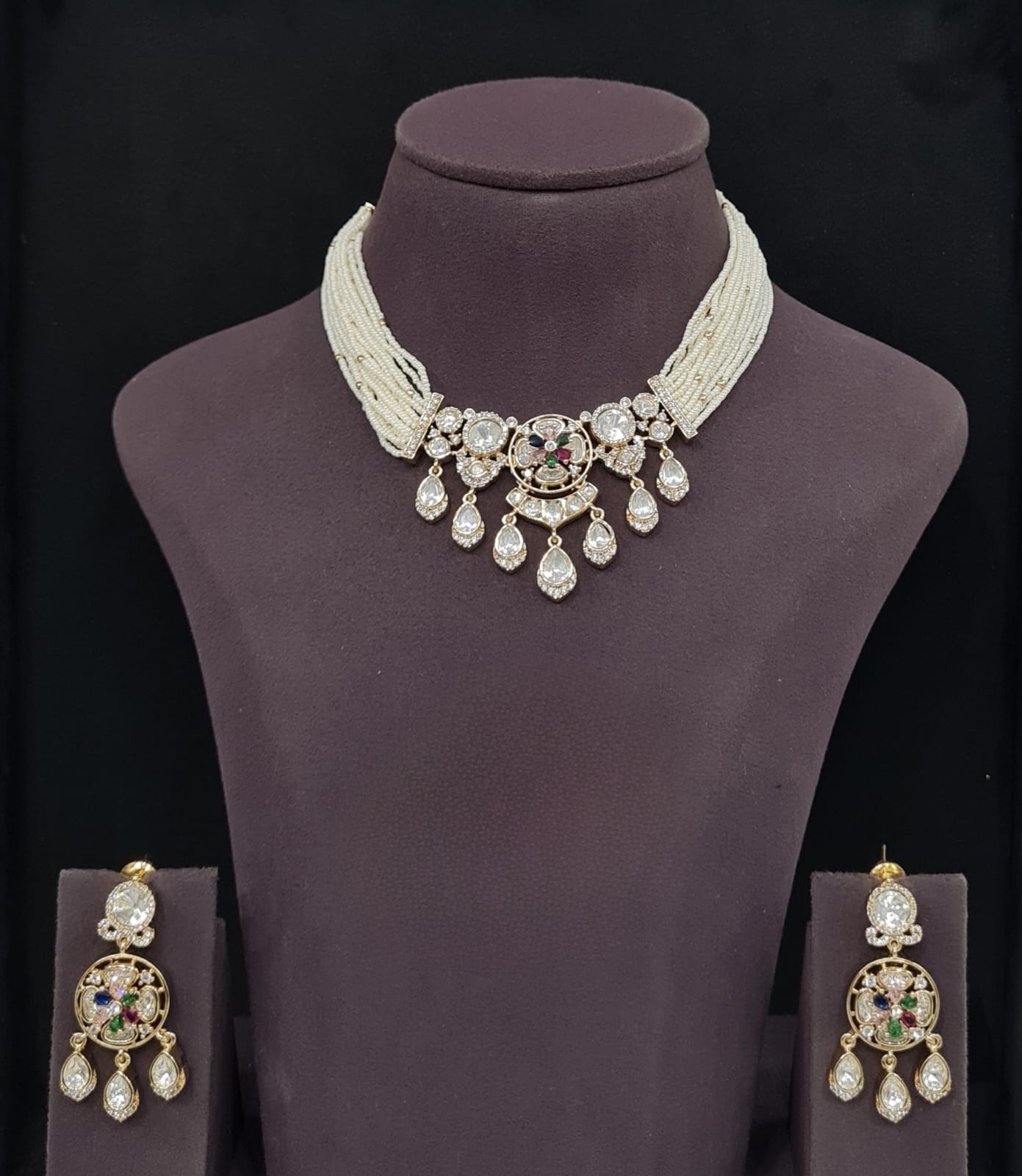Kundan Necklace 11235 - 4