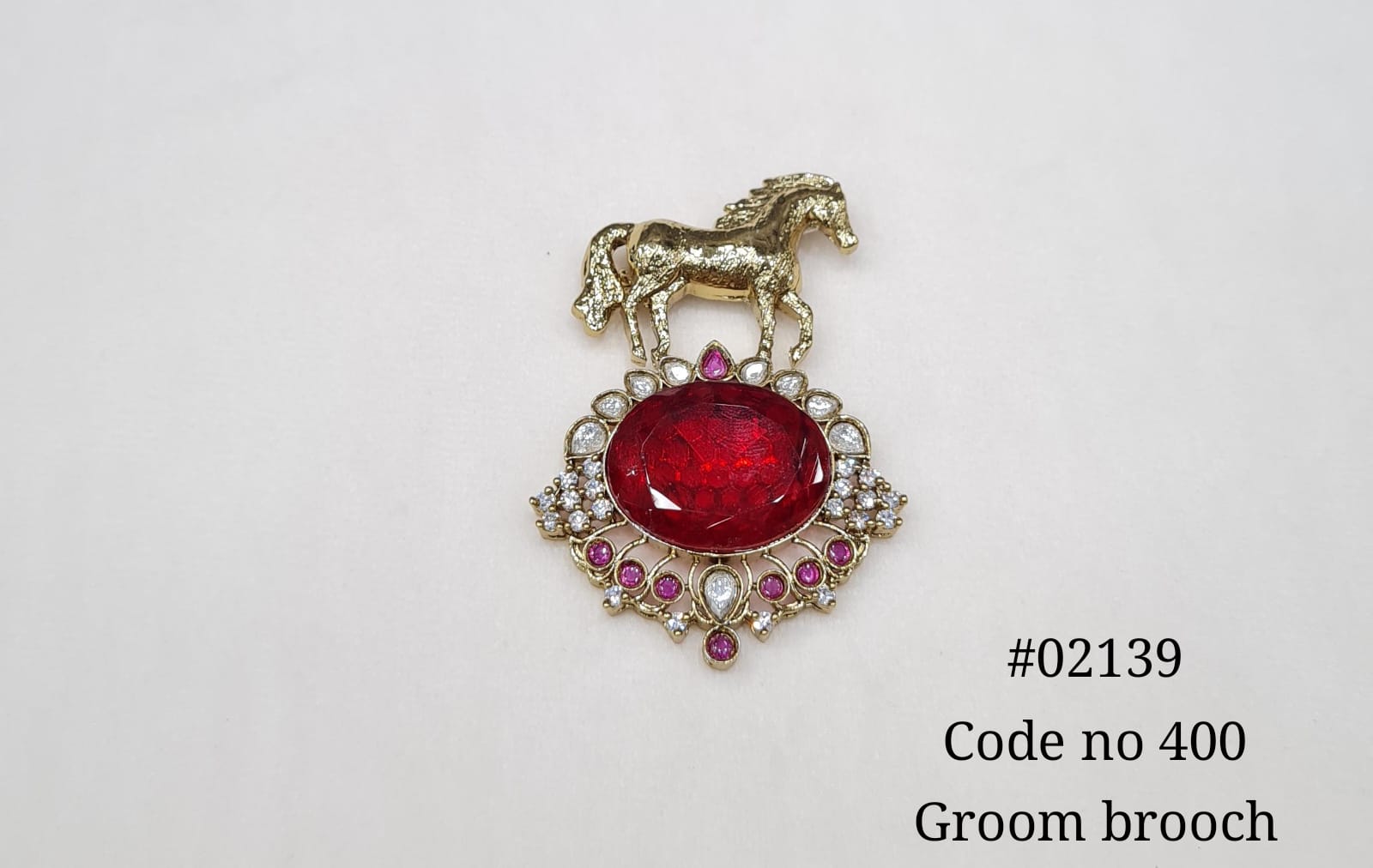 Kundan brooch 02139 - 3