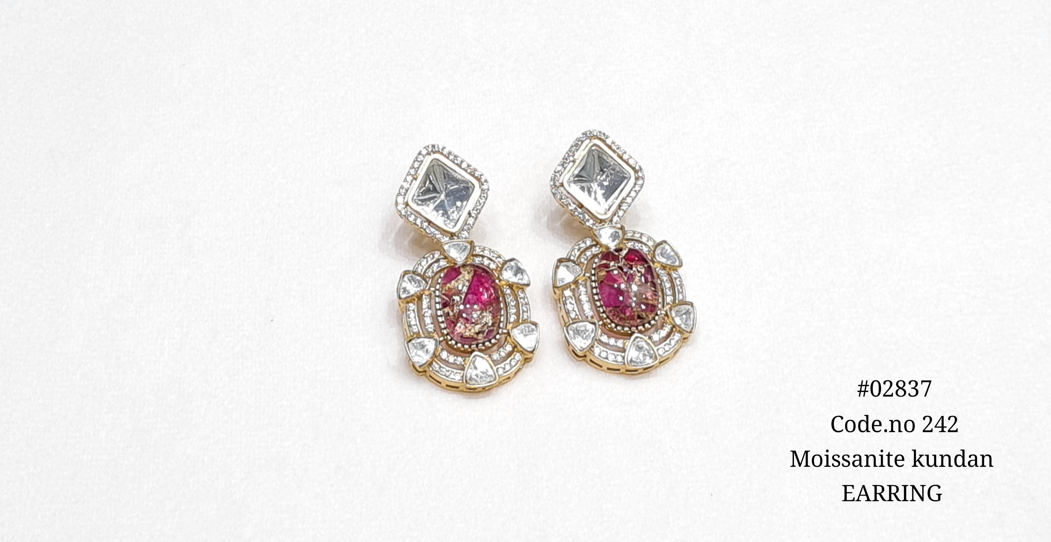 Kundan Earrings 02637 - 3