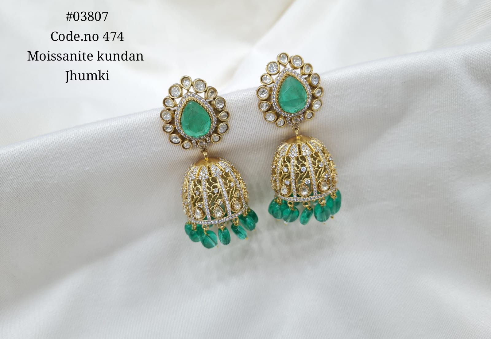 Kundan Jhumka 03807 - 5
