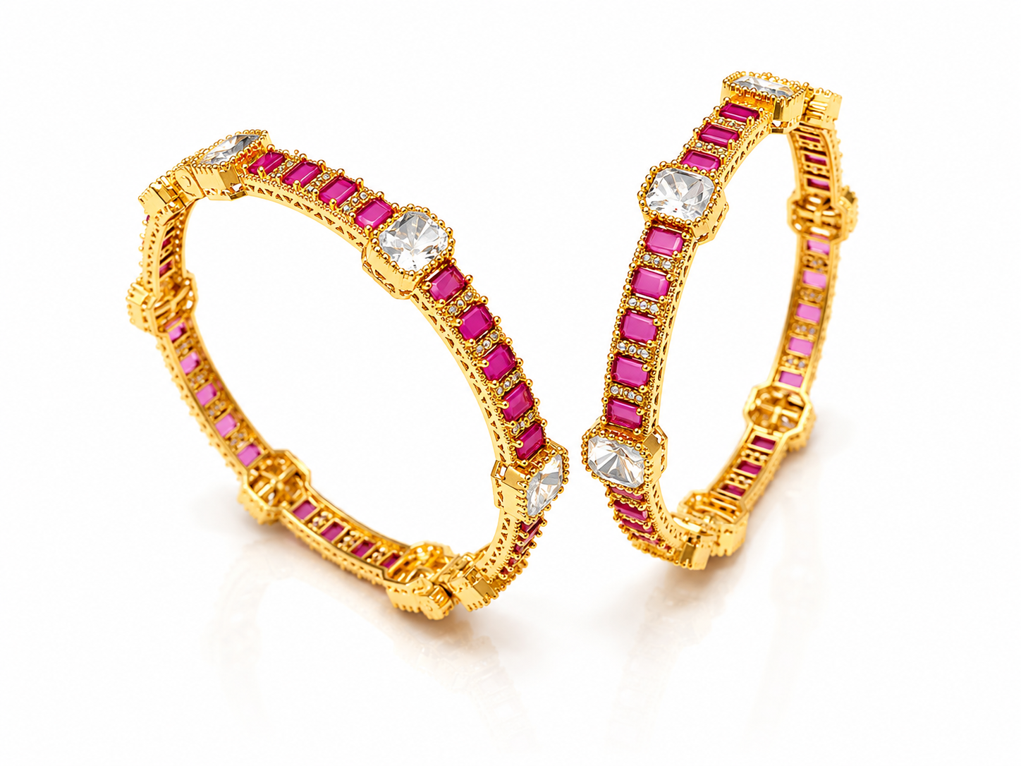 Kundan bangles 01919 - 6