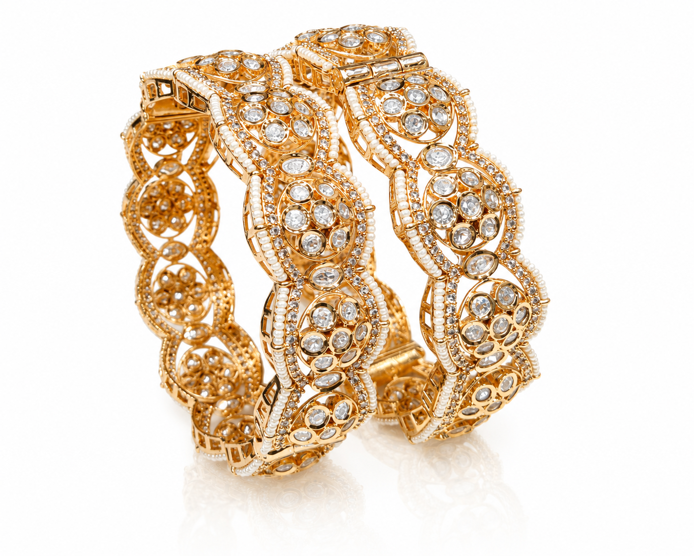 Kundan Bangles 02649 - 3