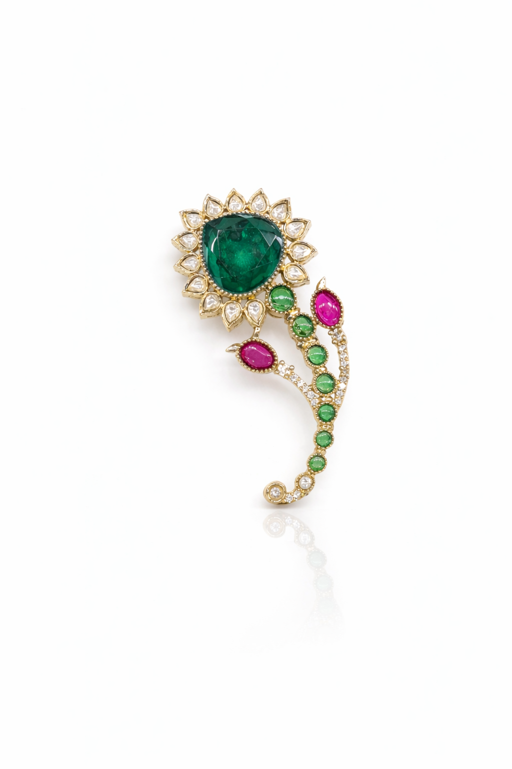 Kundan Brooch 04459 - 3