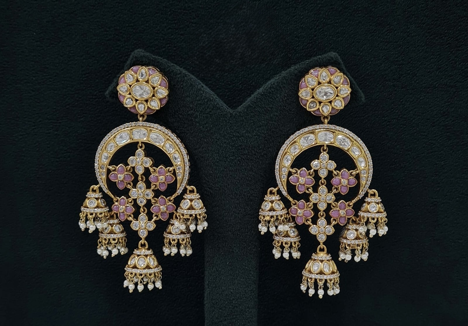 Kundan Earrings 07598 - 3