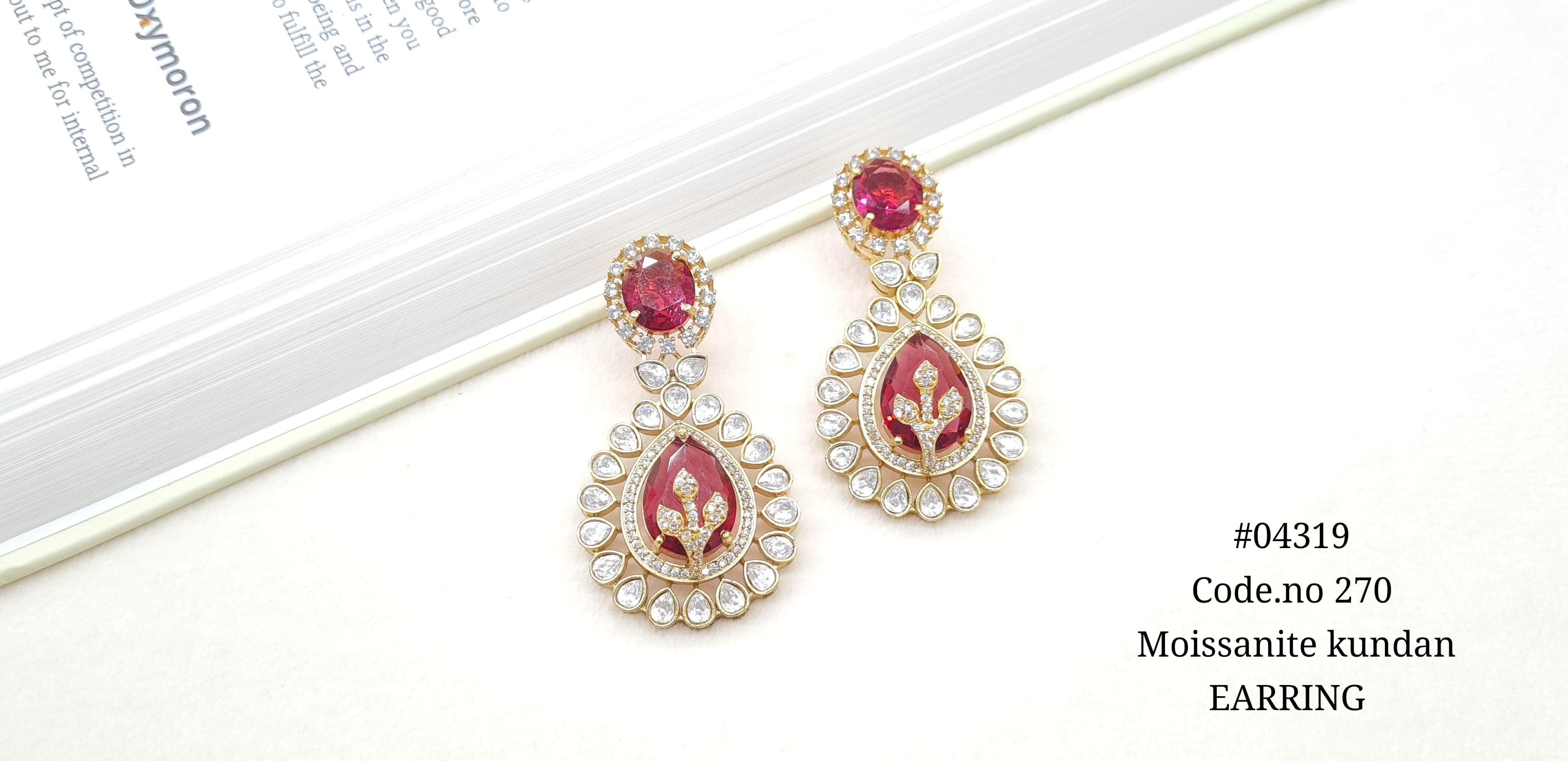 Kundan Earring 04319 - 5