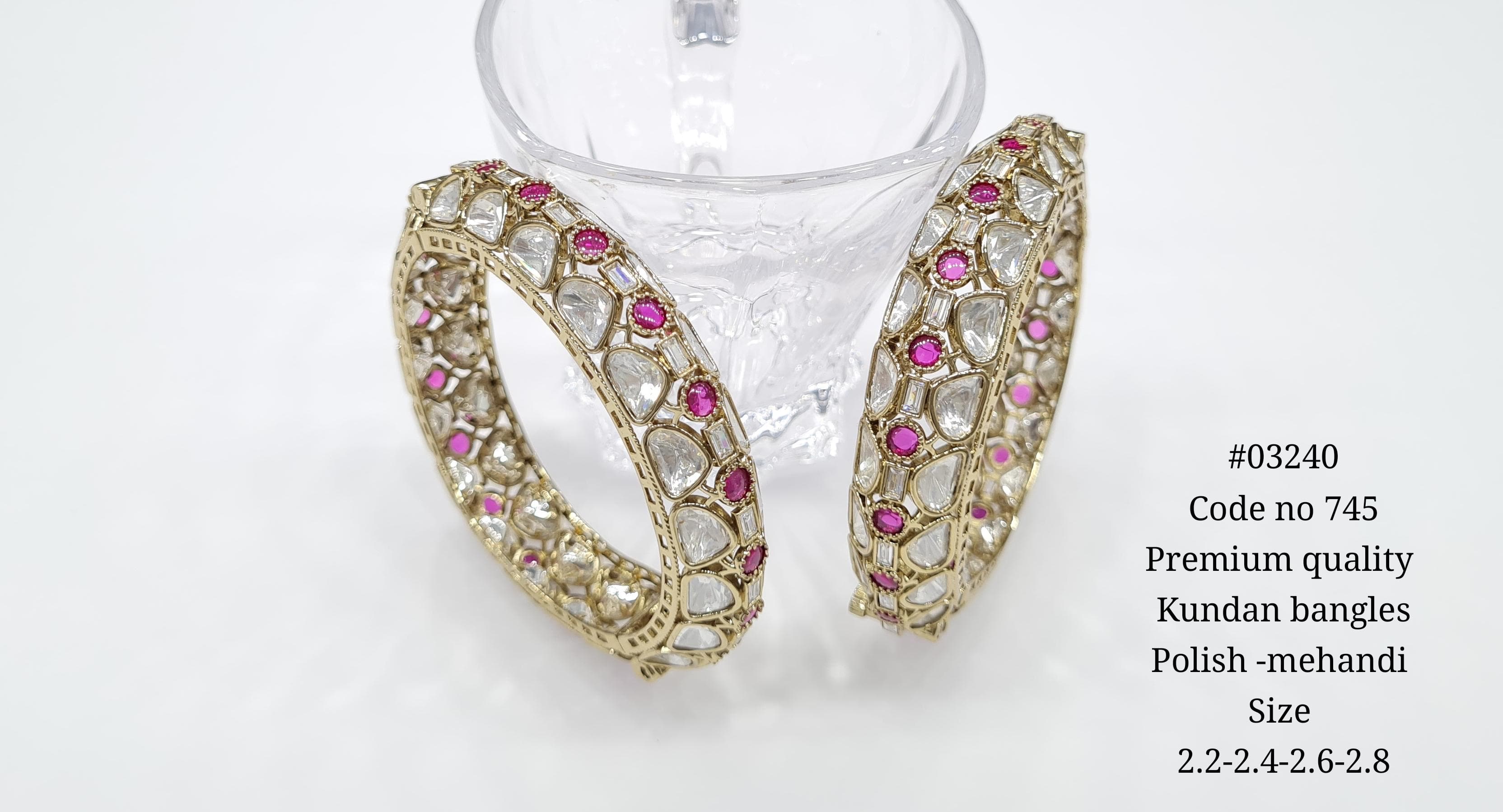 Kundan Bangles 03240