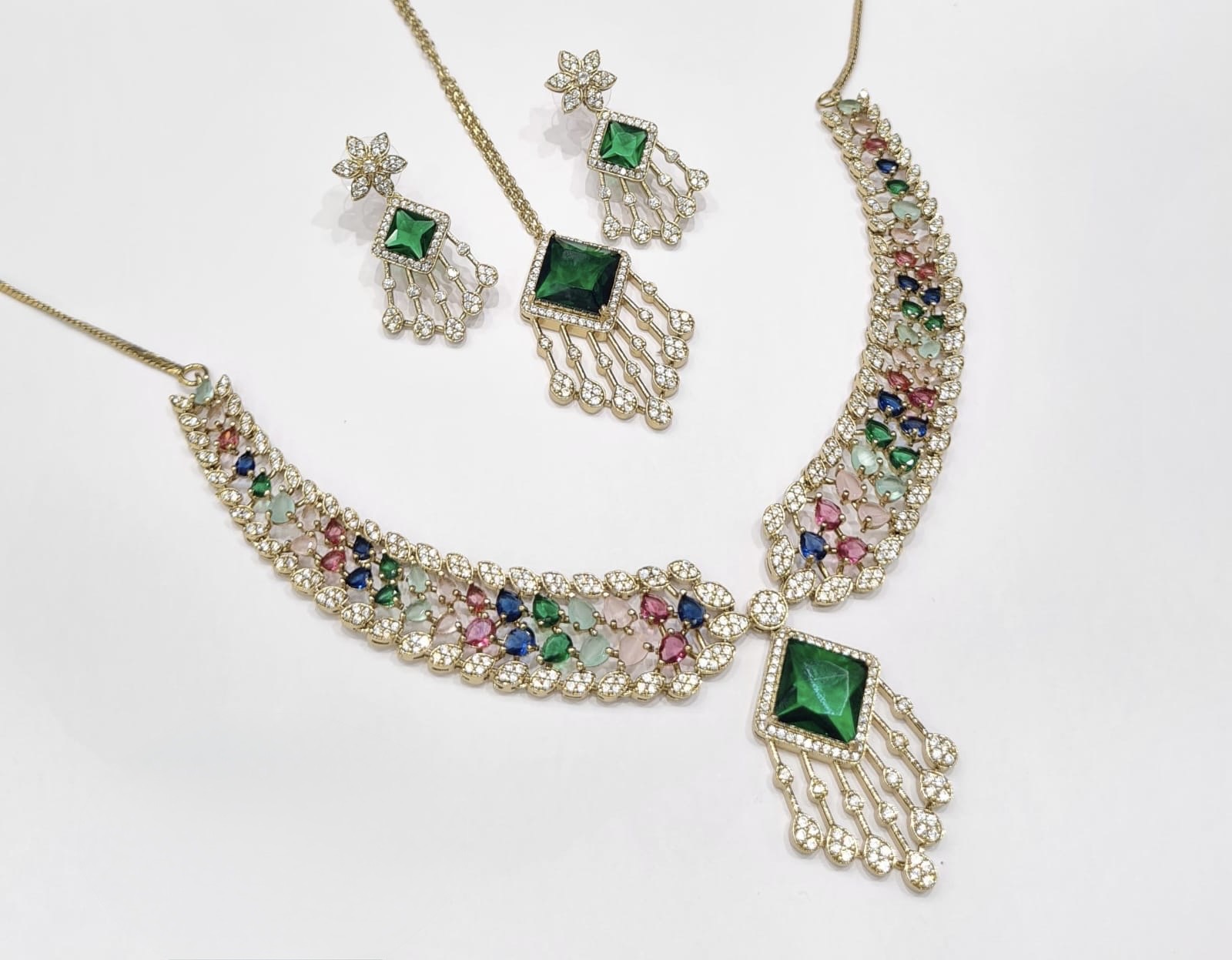 Cz Necklace 09425 - 4
