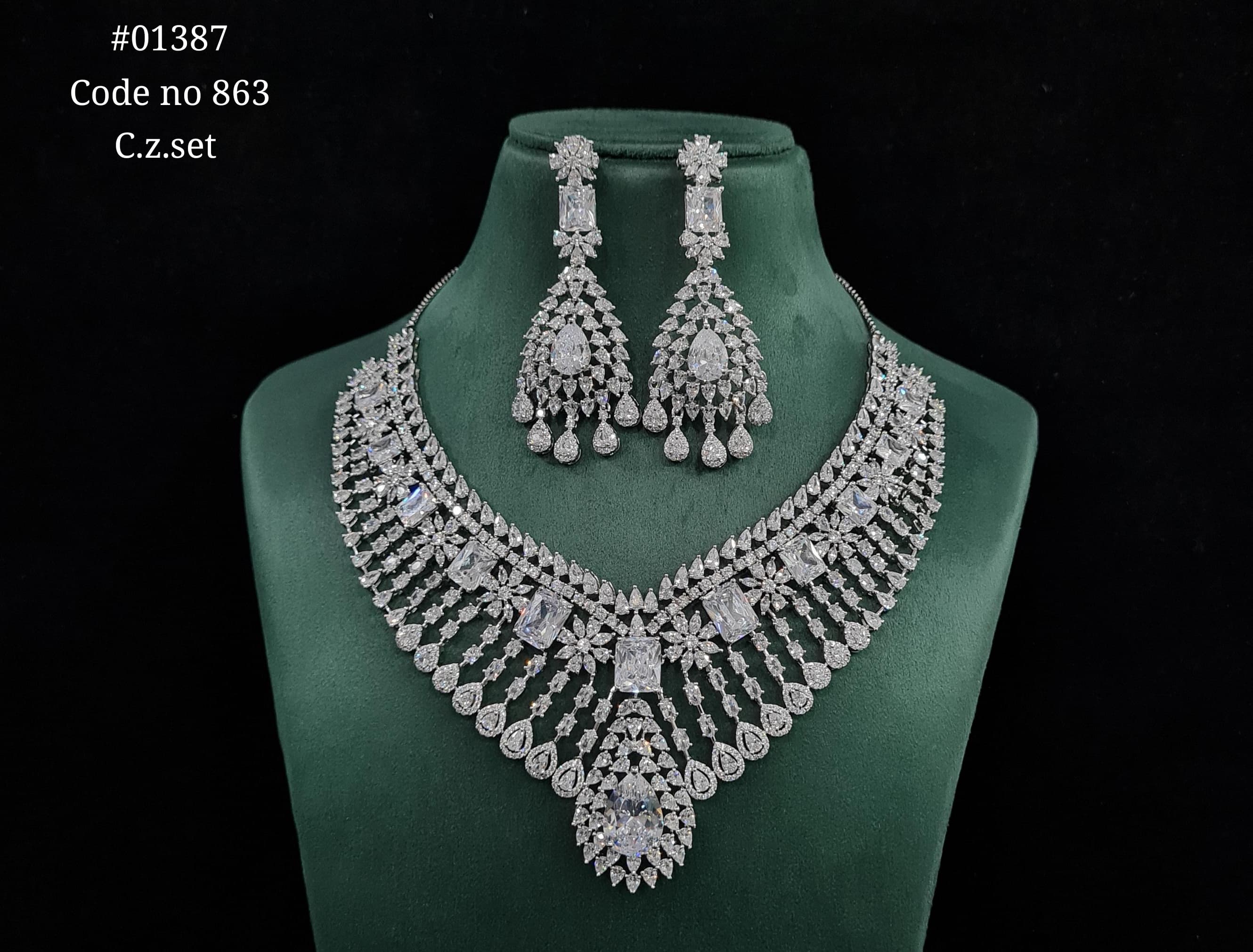 Cz Necklace 01387 - 5
