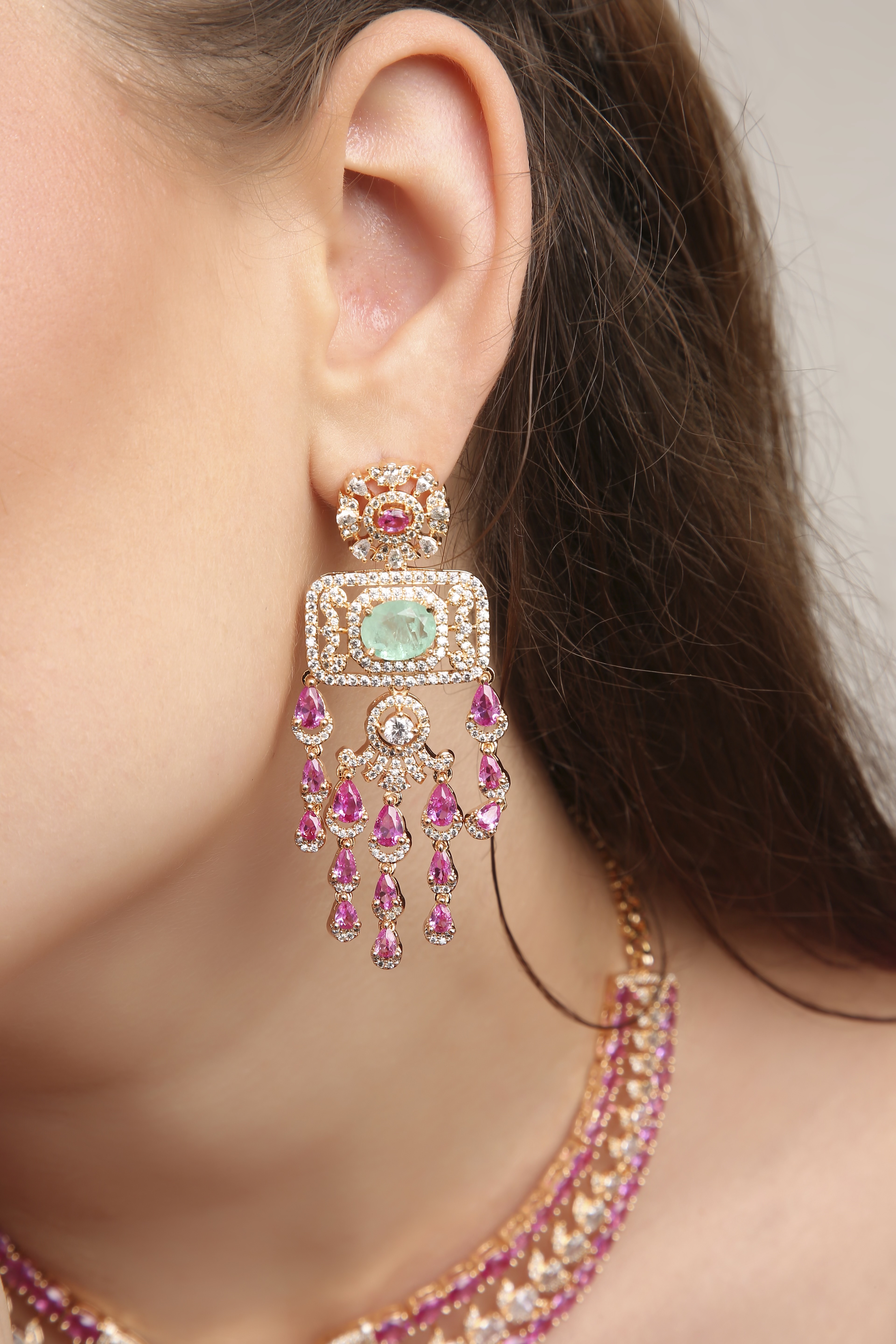 Cz Necklace 11102 - 3