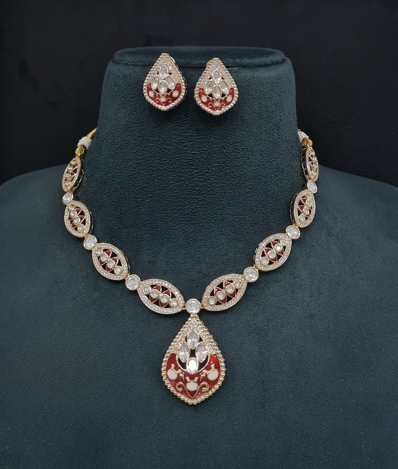 Kundan Necklace 07249 - 5