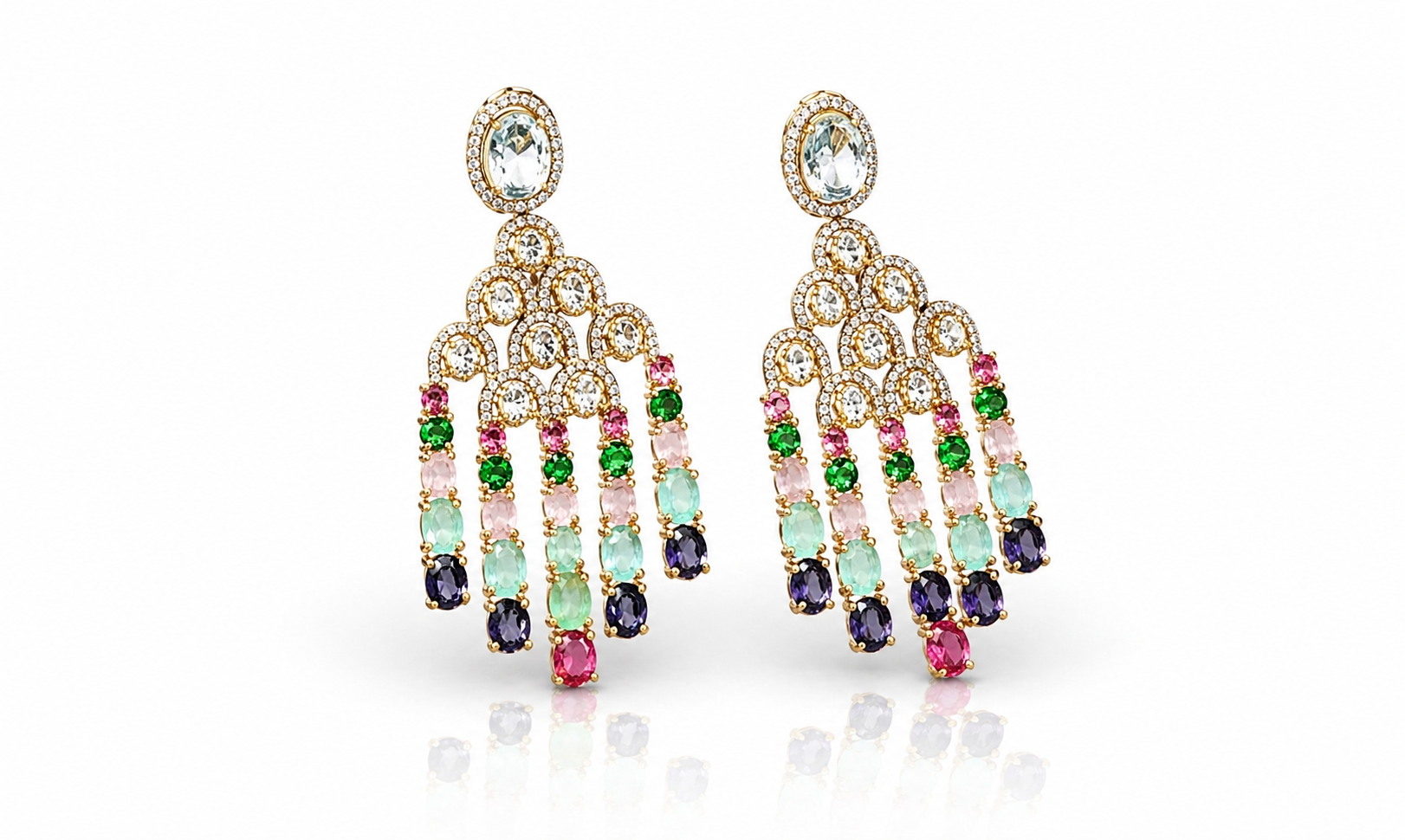Kundan Earrings 08976 - 7