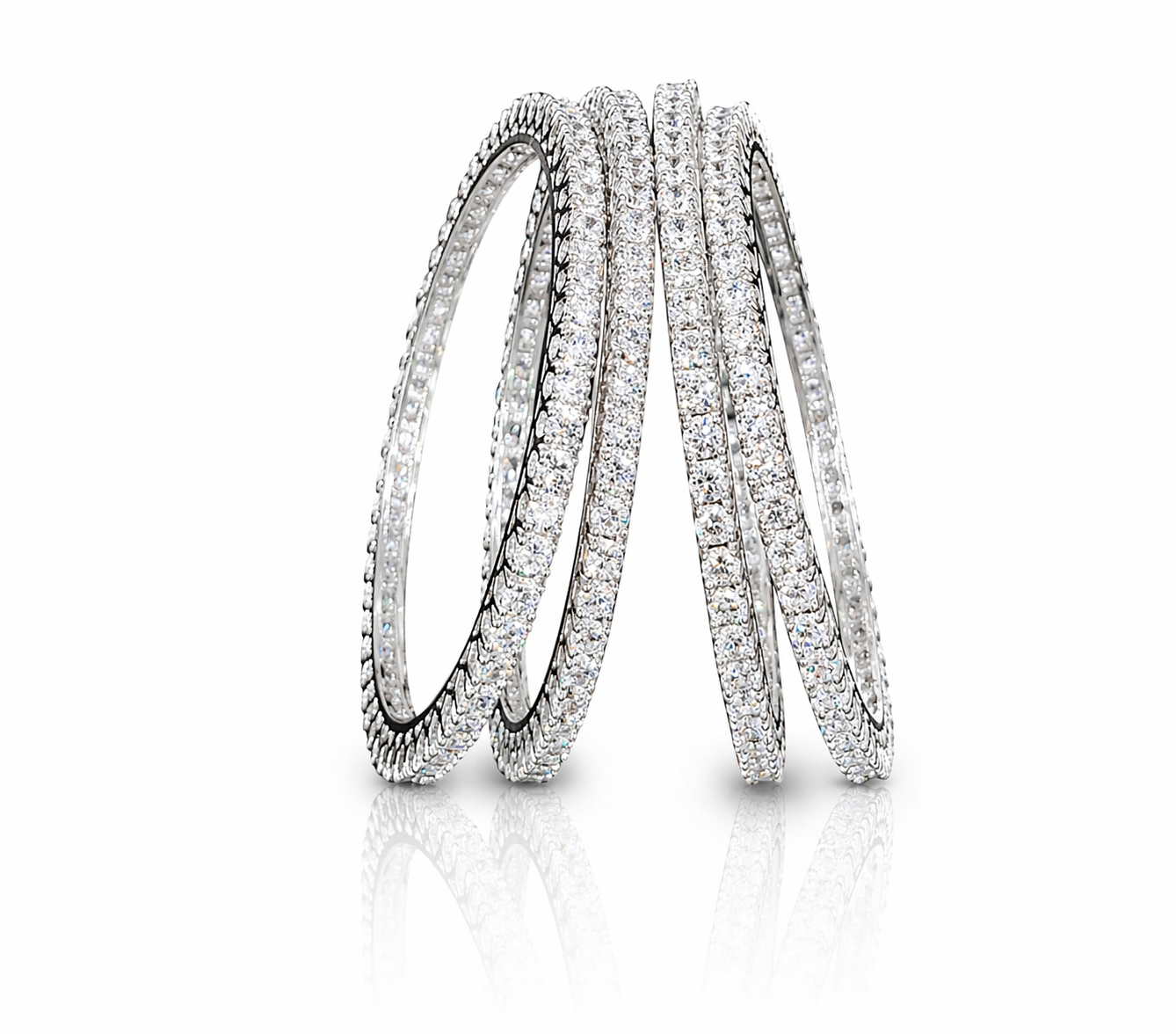 Cz Bangles 4mm Bangles 00486 - 3