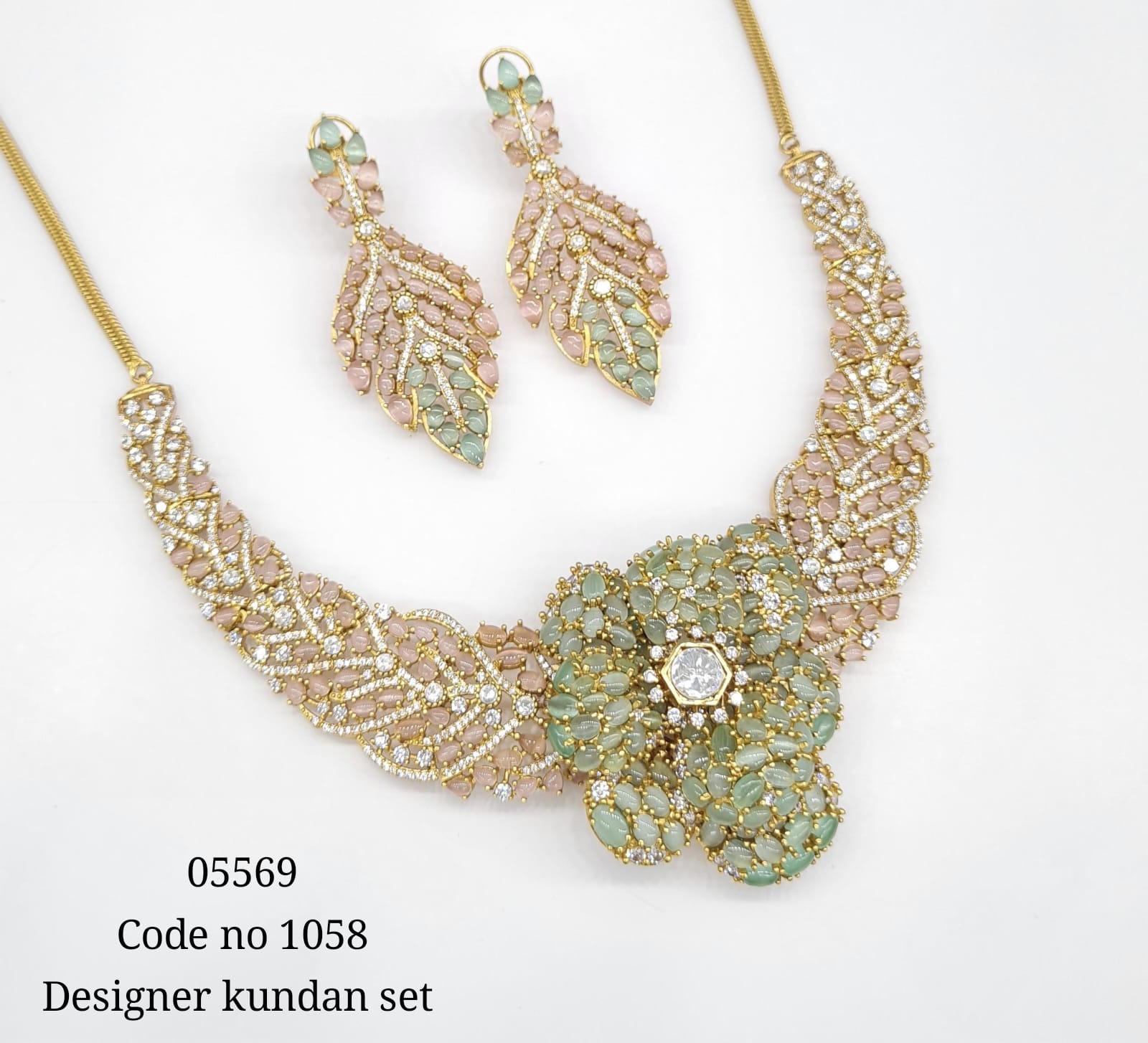 Kundan Necklace 05569 - 8