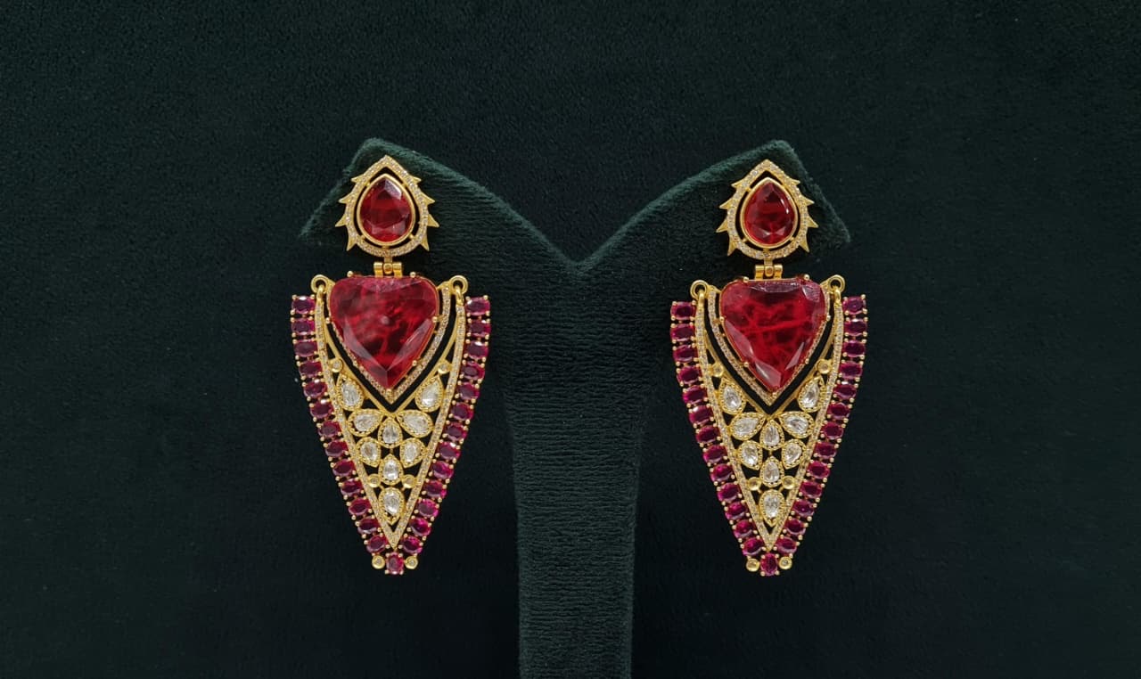Kundan Earrings 08206 - 7