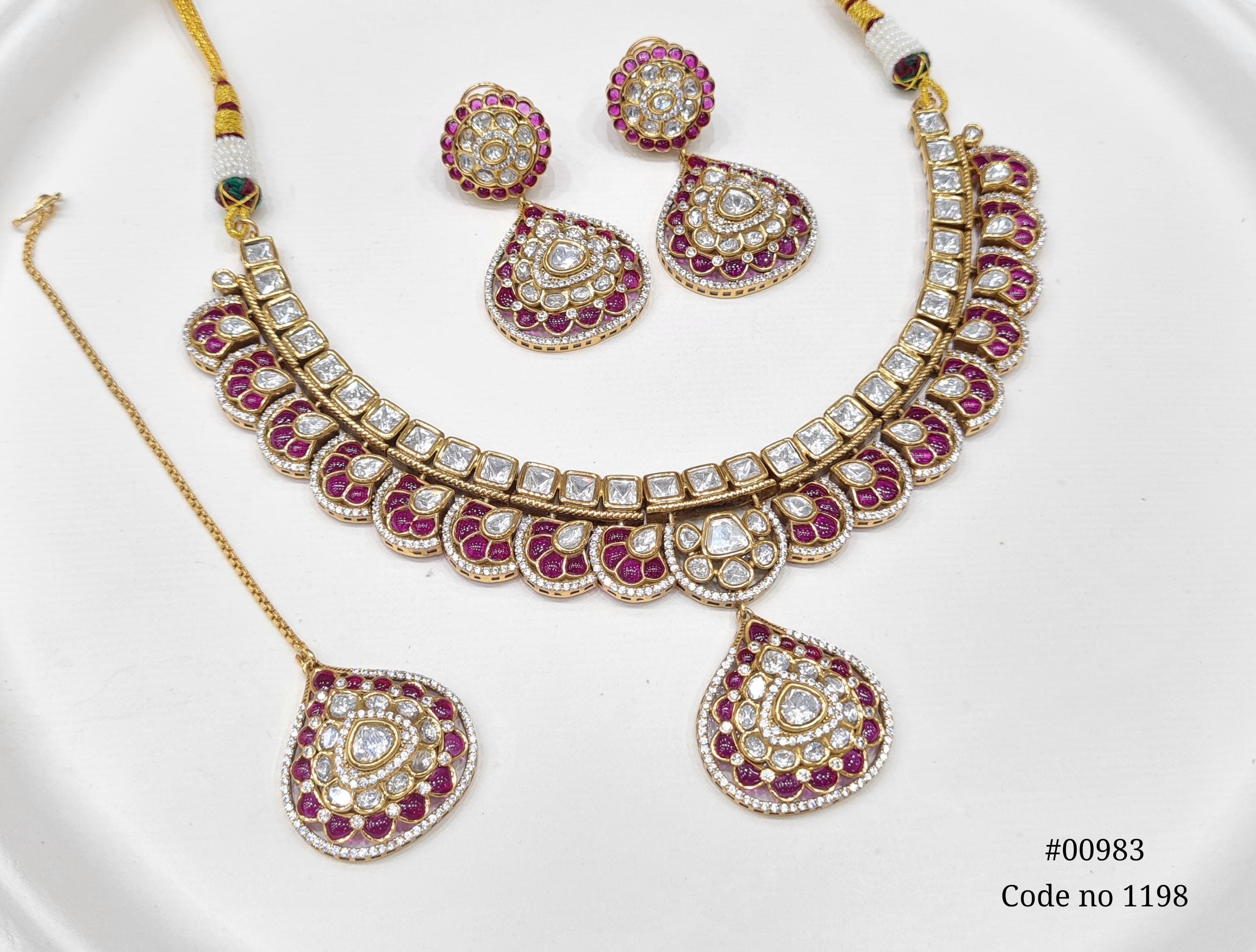Kundan Necklace 00983 - 5