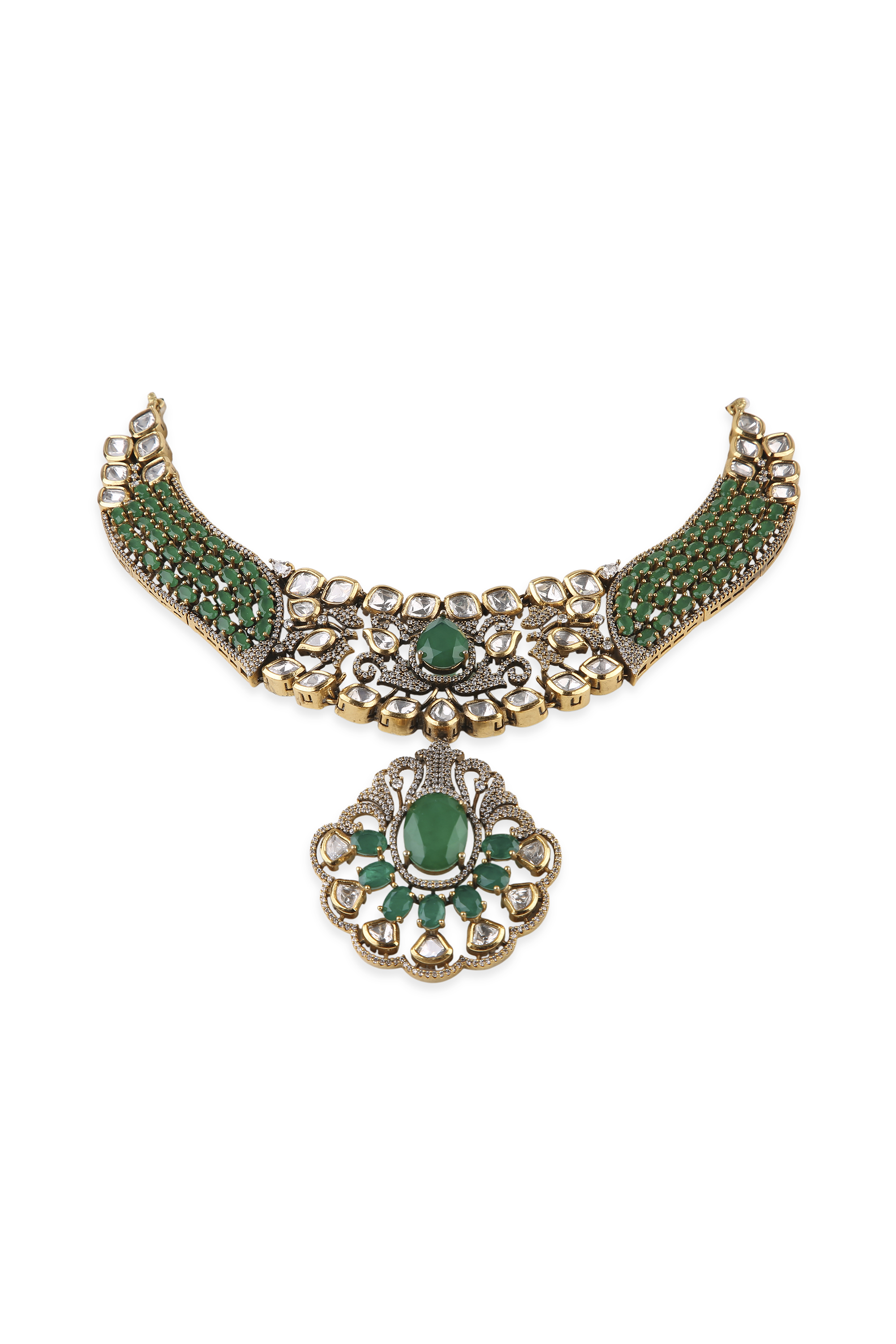 Kundan Necklace 07861 - 5