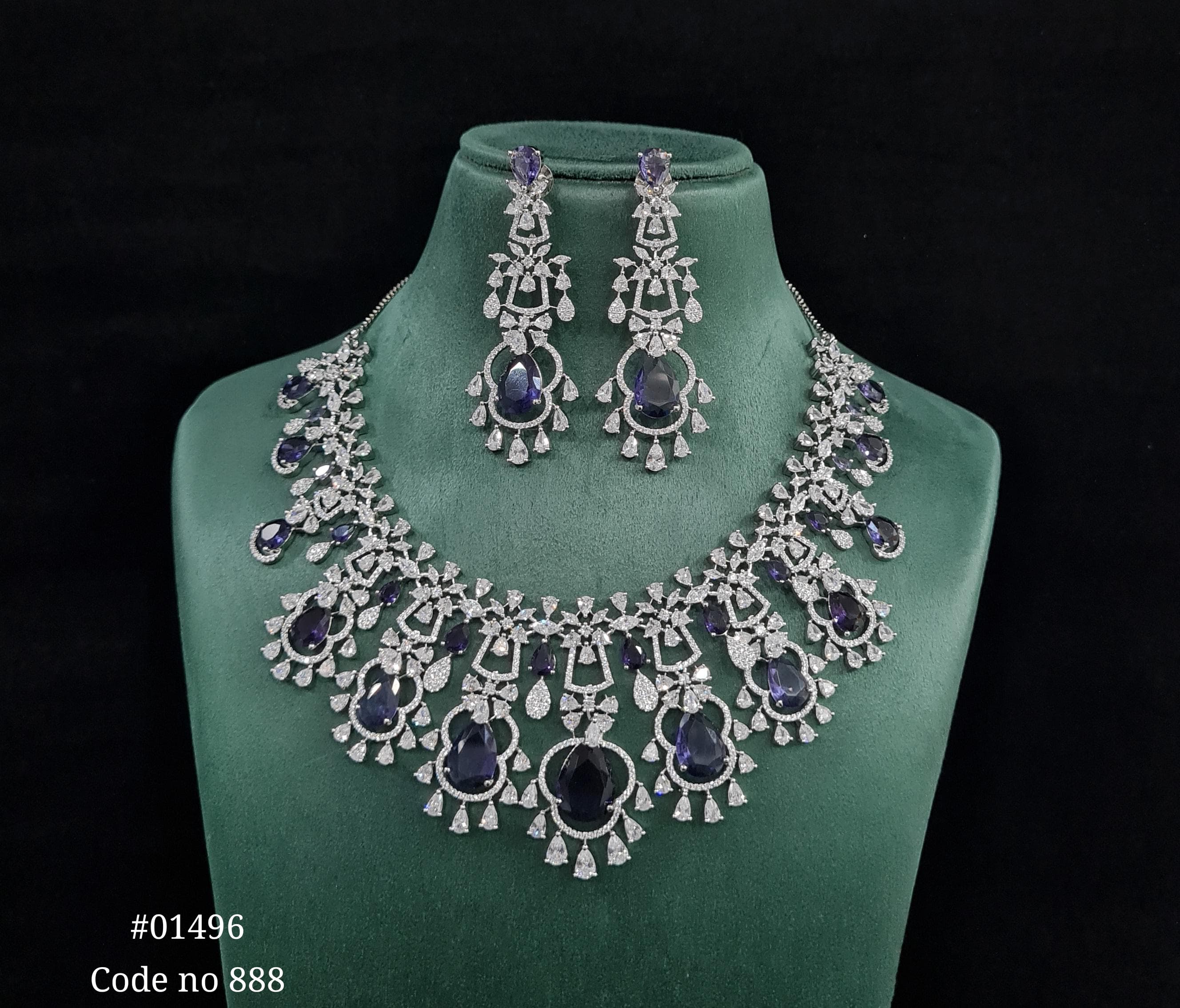 Cz necklace 01496 - 5