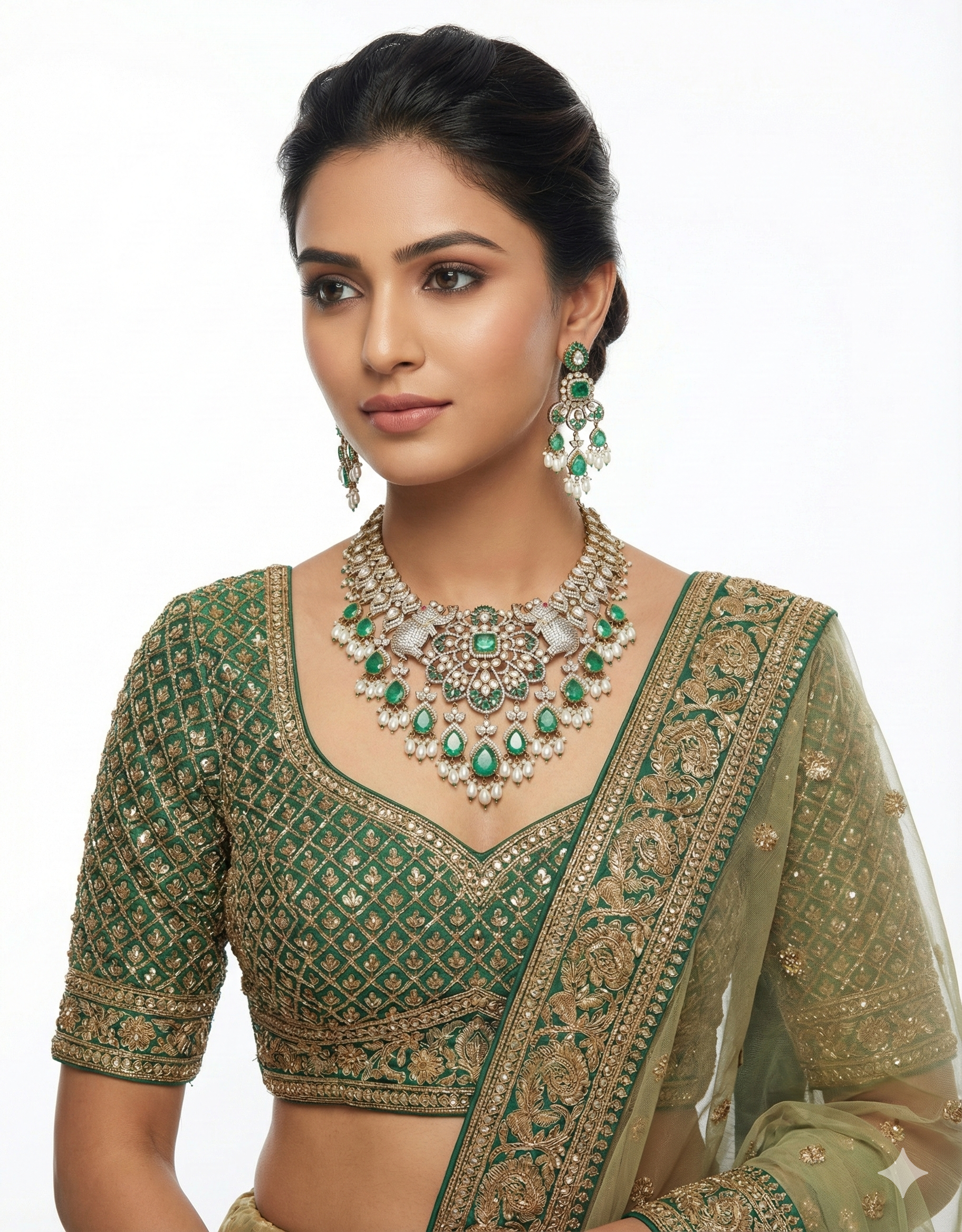 Kundan Bride Set 06009 - 5