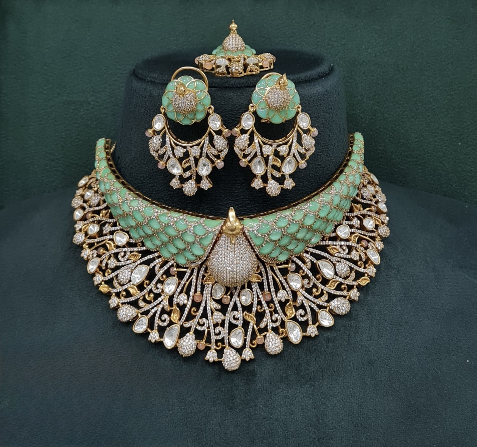 Peacock Plume Bride Set 09170 - 11