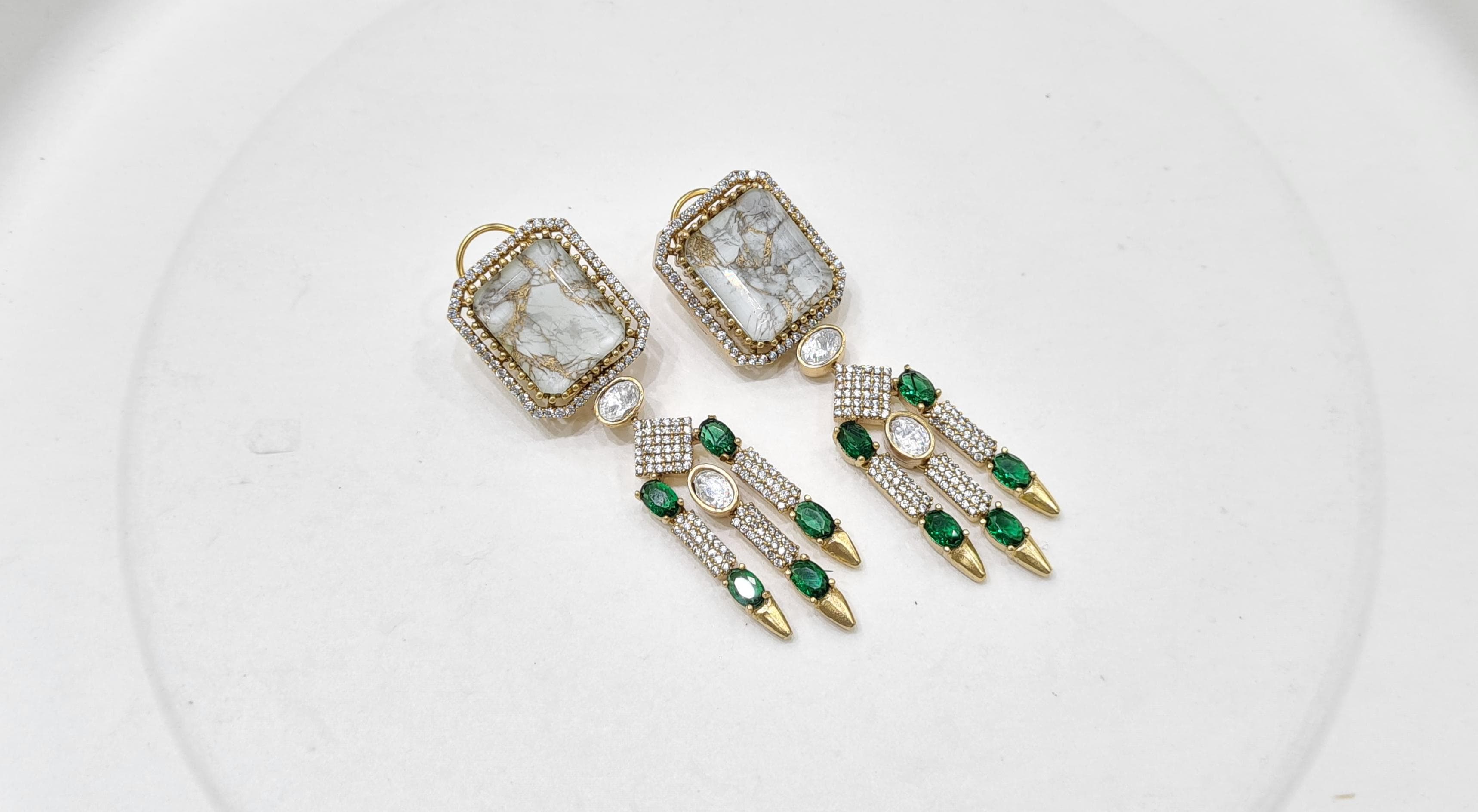 Kundan earrings 00560 - 13