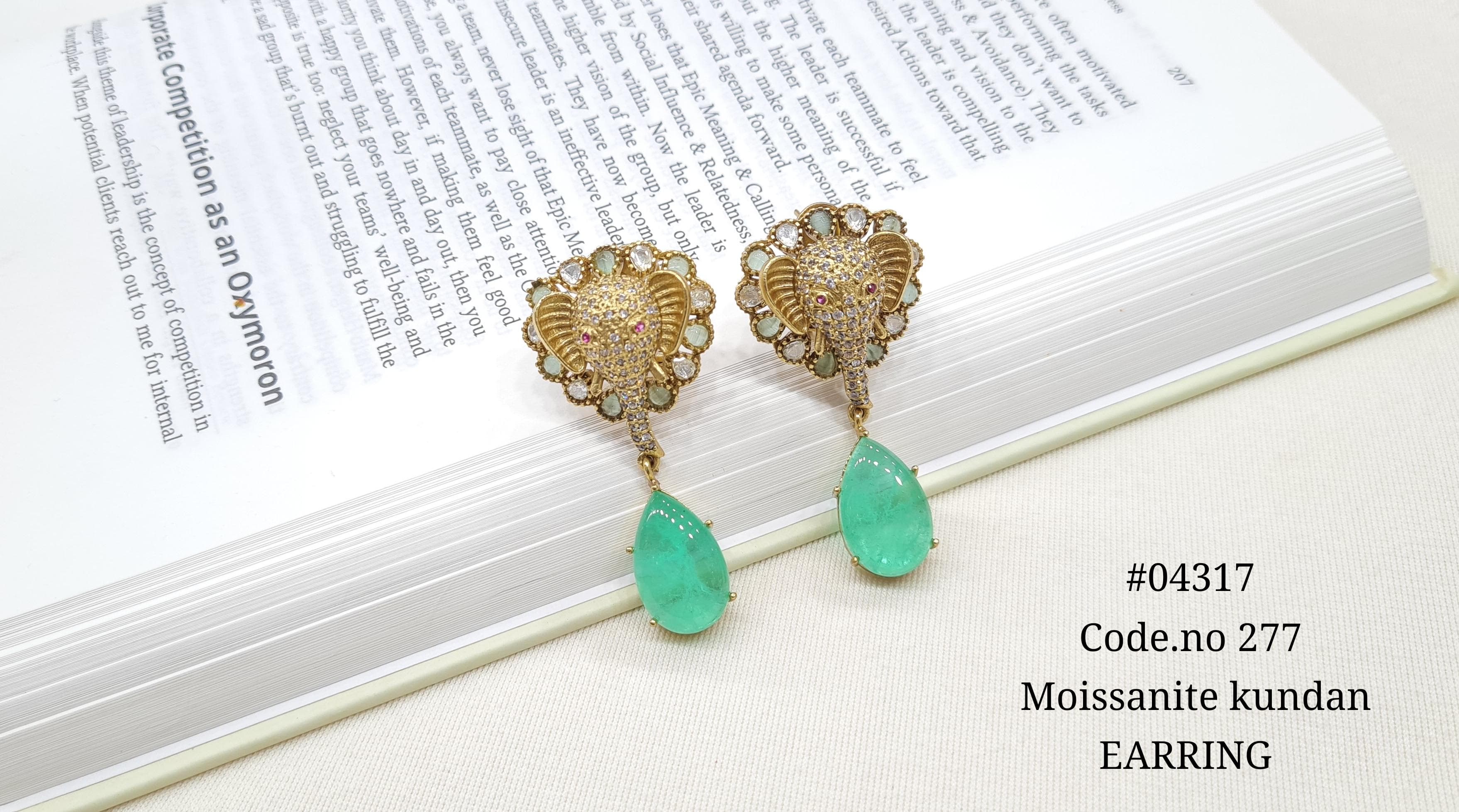 Kundan Earrings 04317 - 6