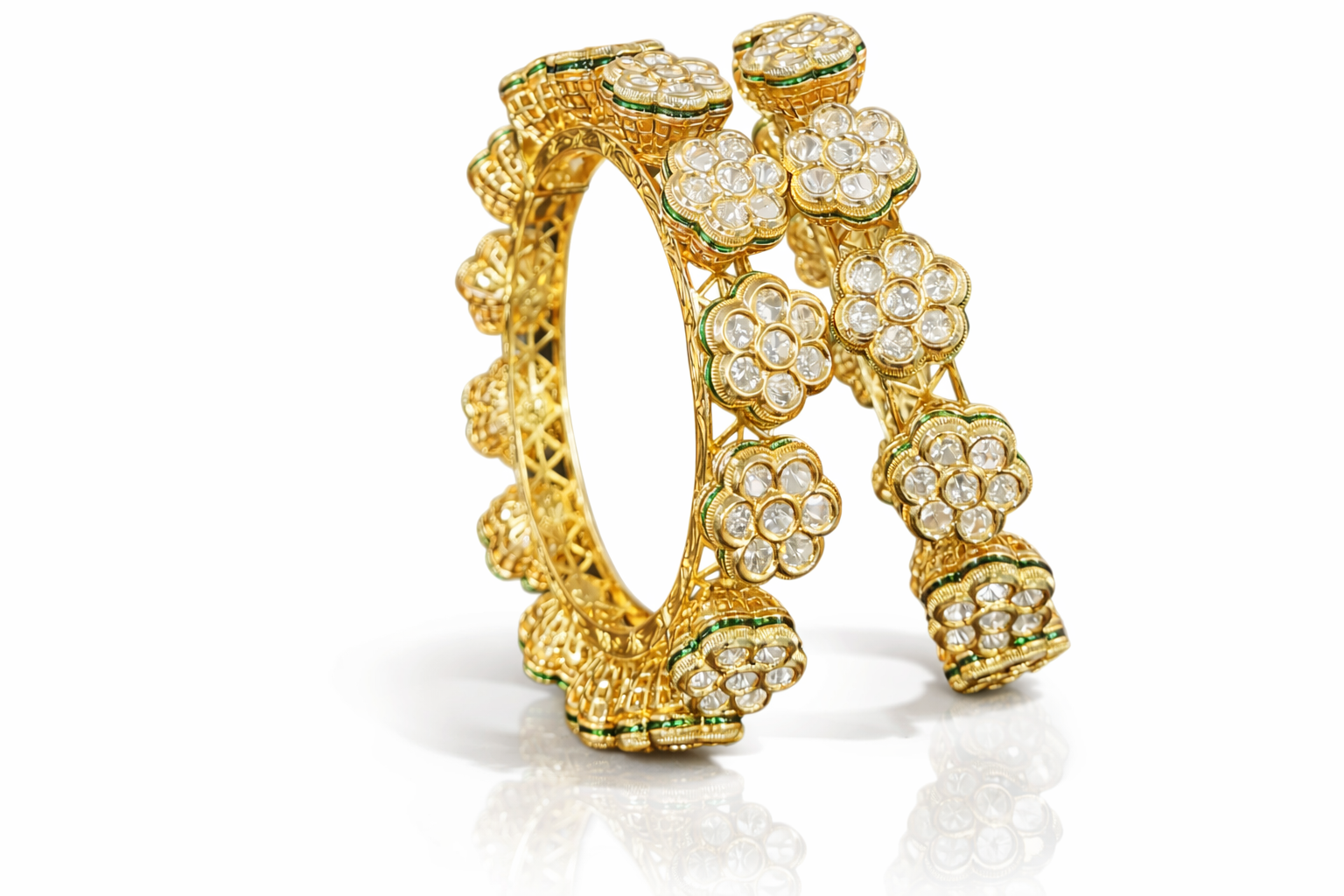 Kundan gokhru bangles 00952