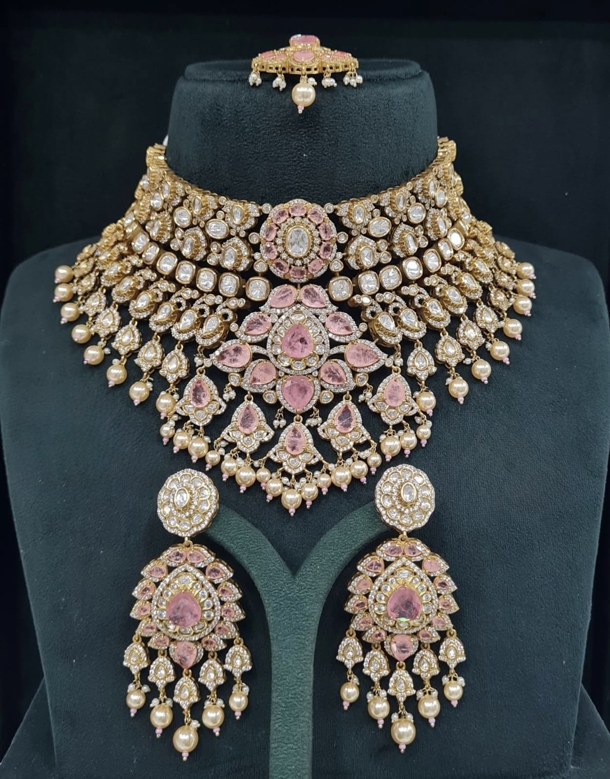 Kundan Bride Set 05496 - 4