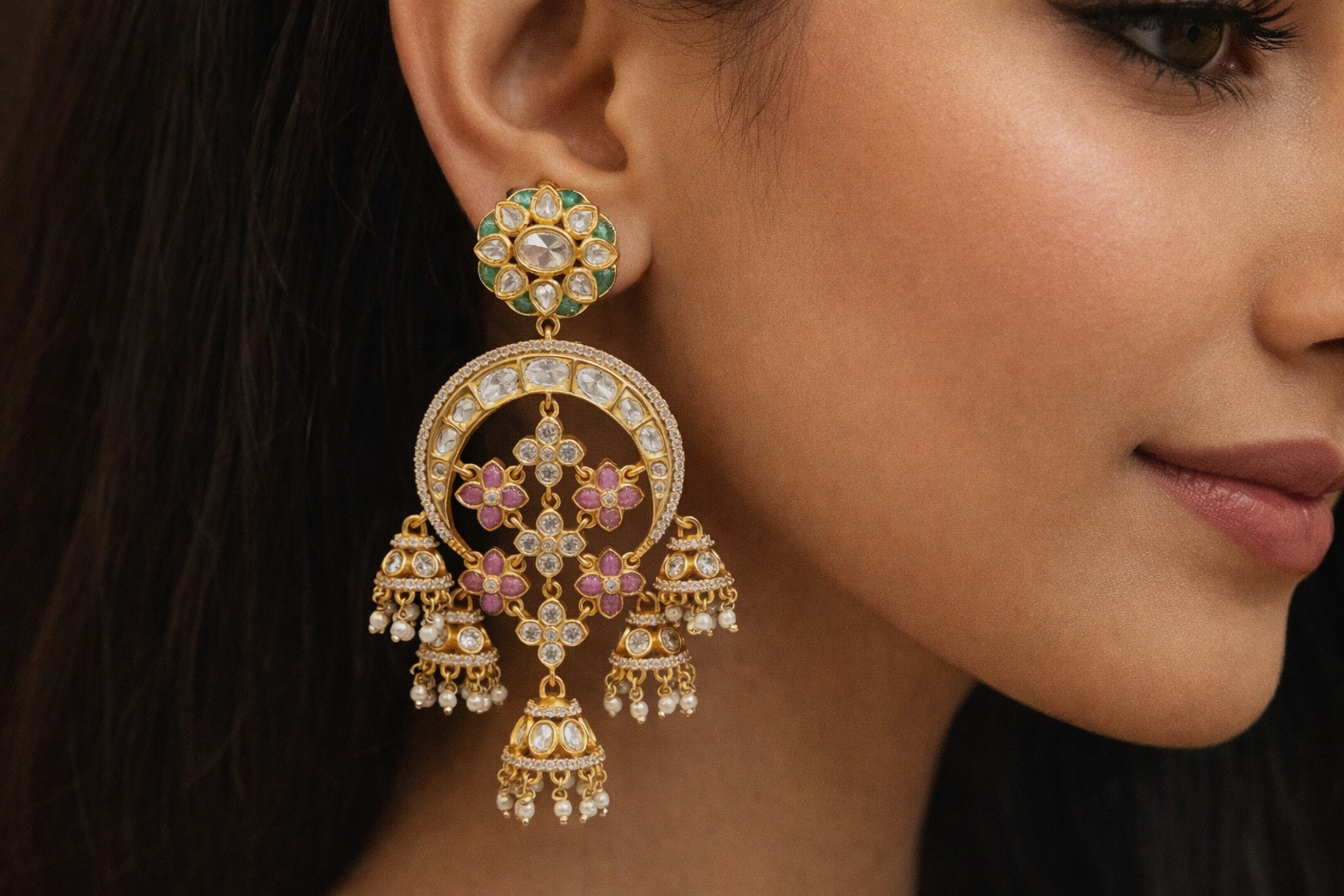 Kundan Earrings 07598