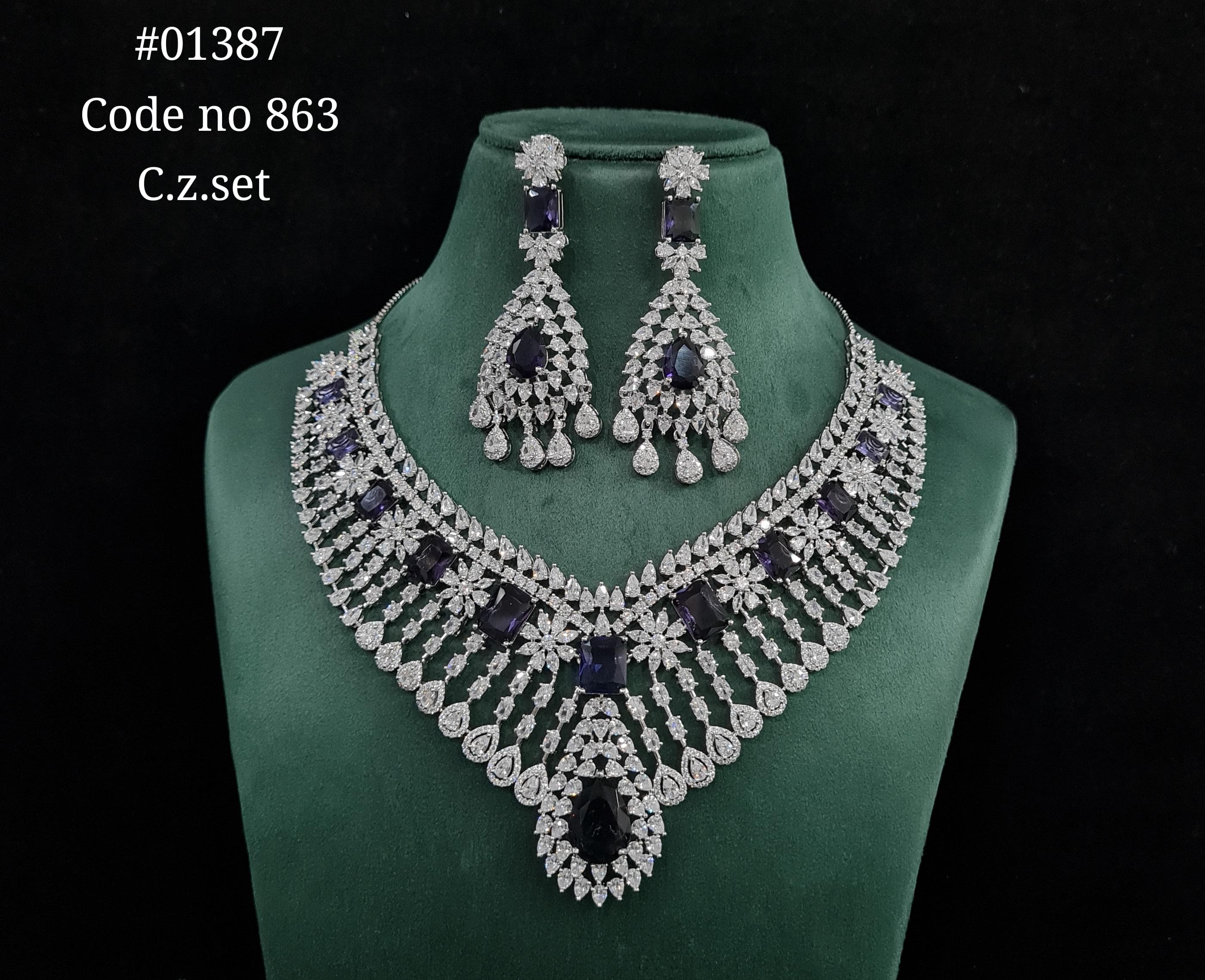 Cz Necklace 01387 - 6