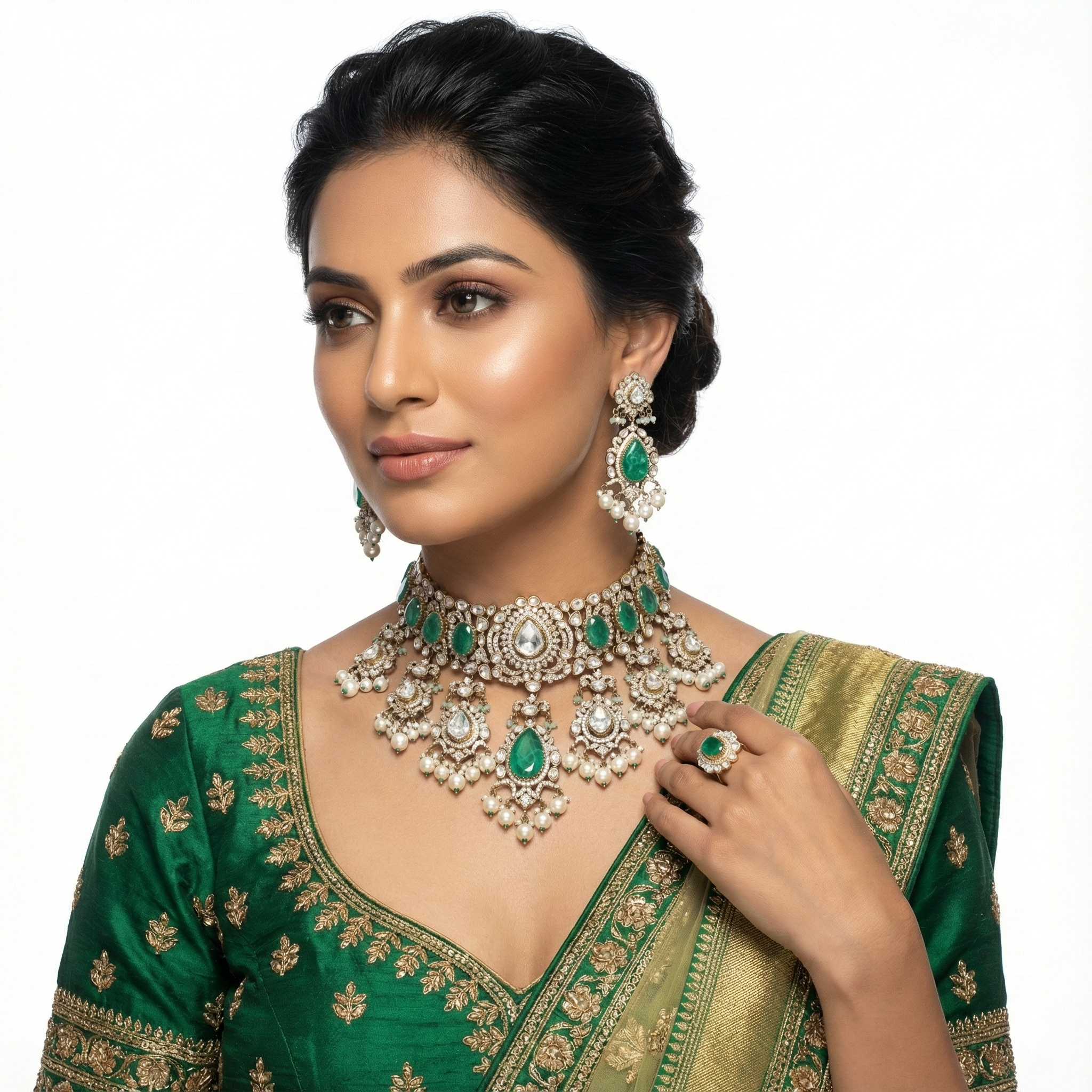 Kundan Bride Set 05348 - 5