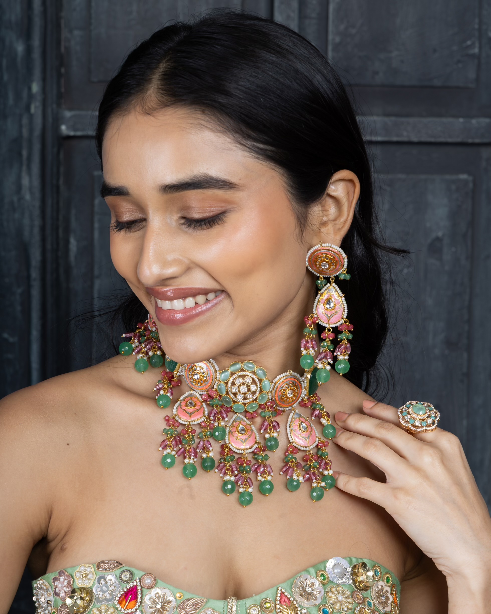 Meenakari Choker 07236 - 3