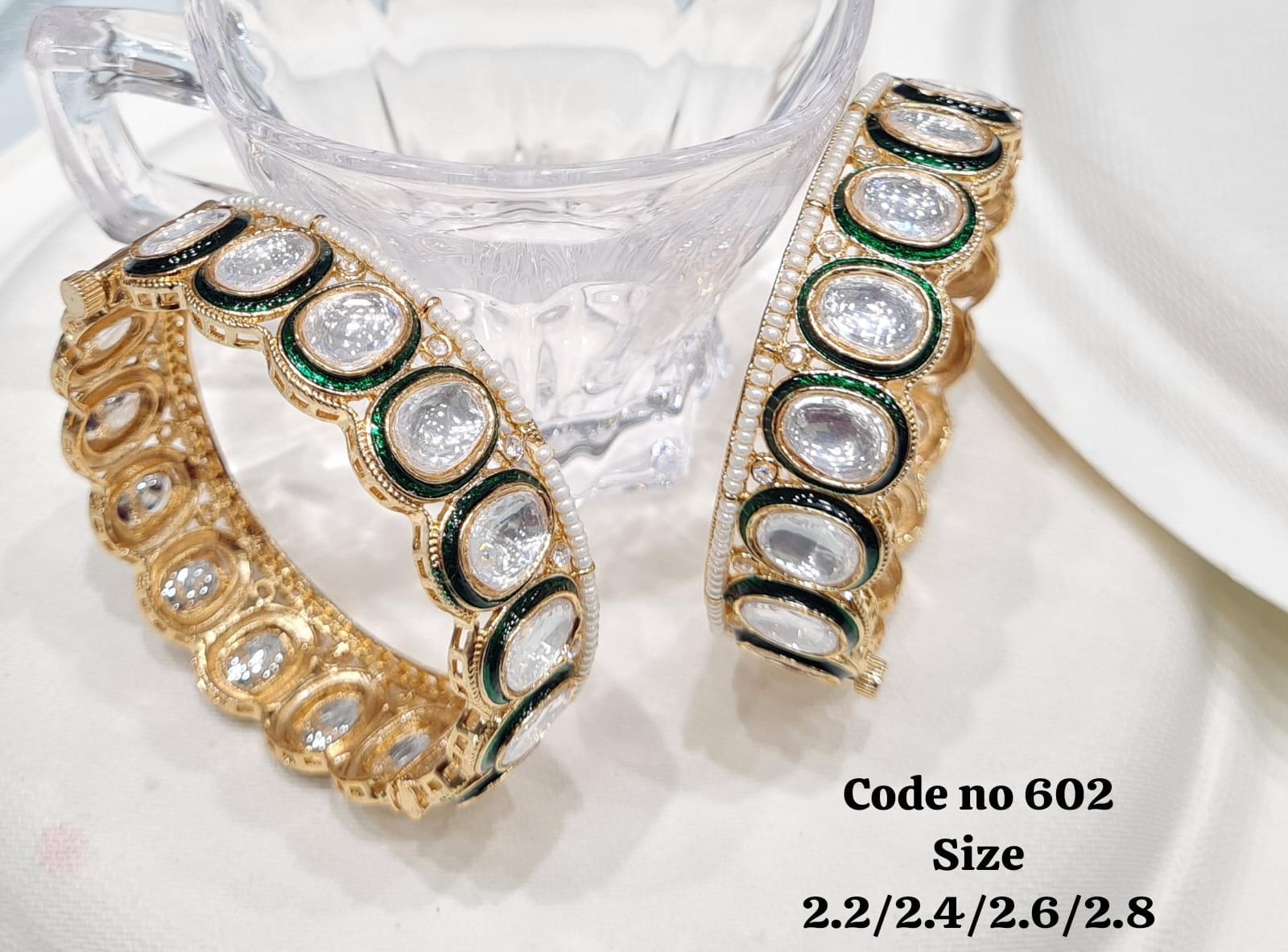 Kundan bangles 00819