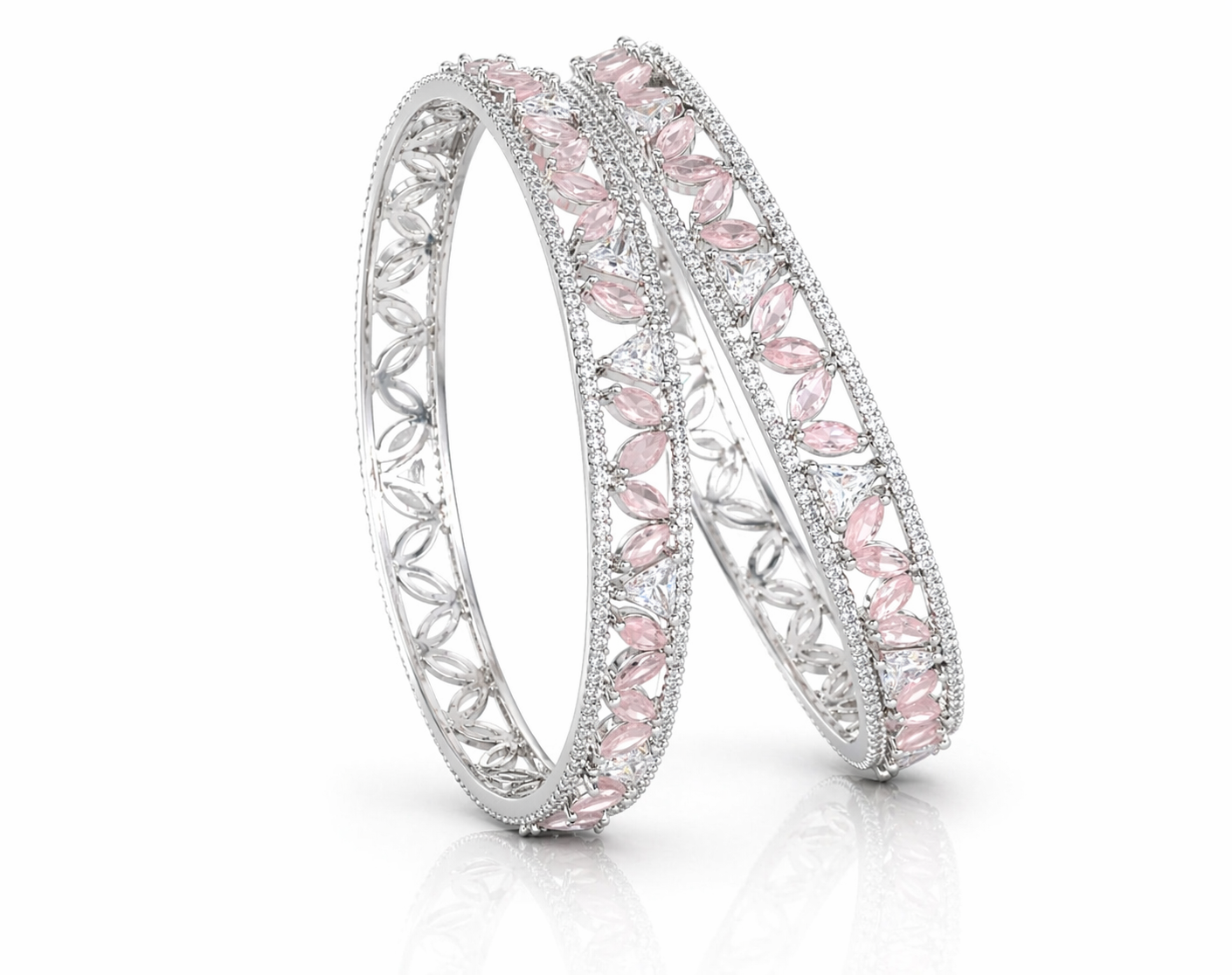 Cz Bangles Silver 09789 - 4