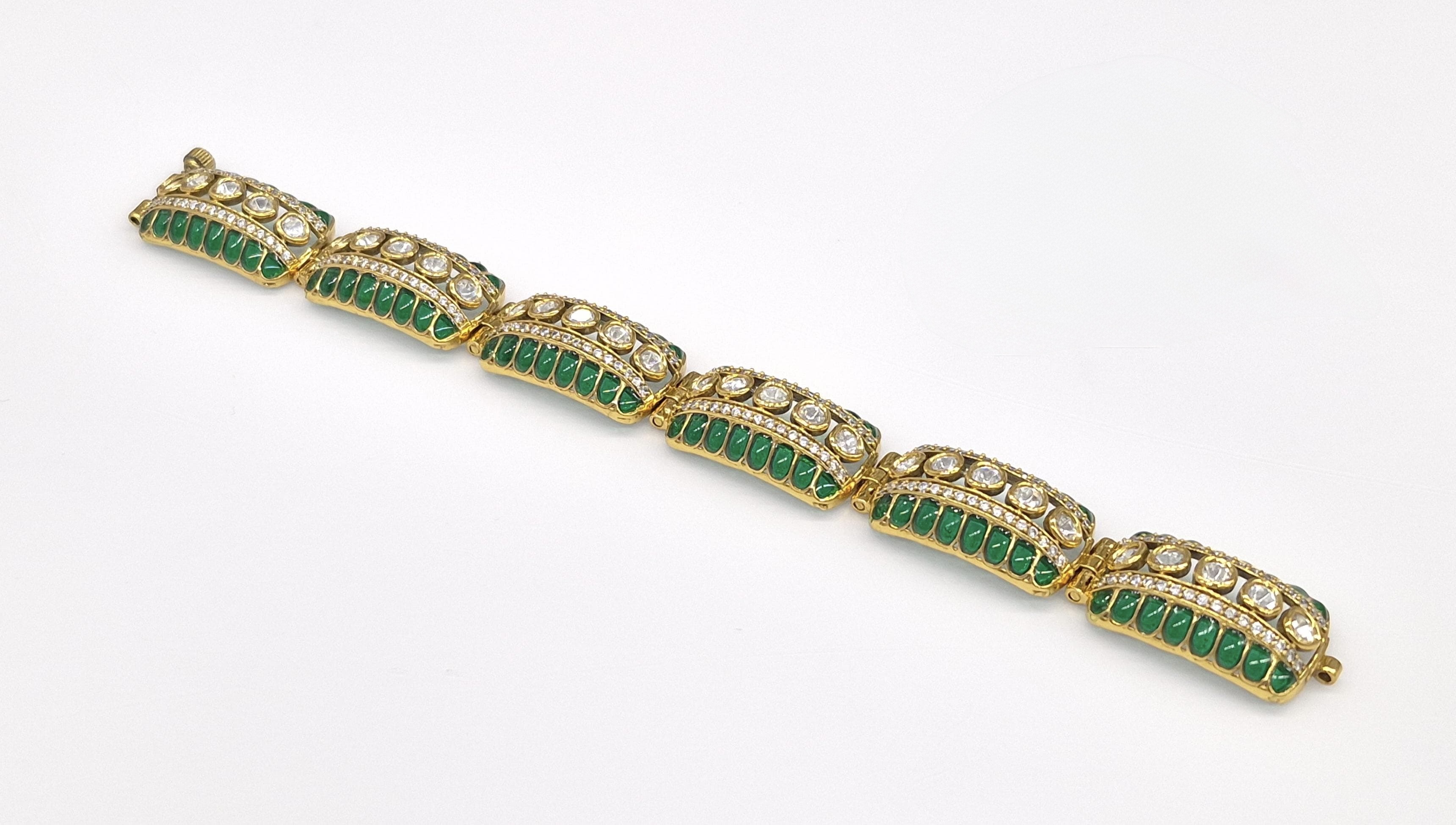 Victorian Kundan Bracelet 08288 - 5