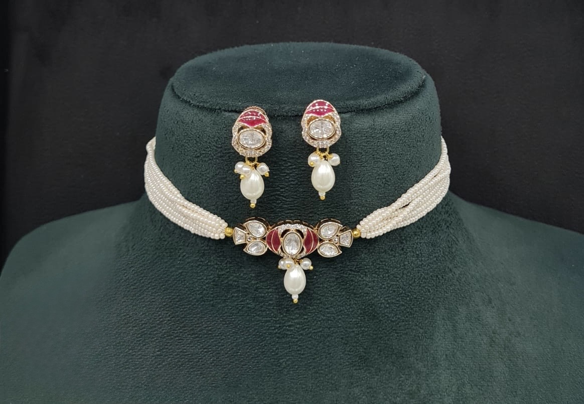 Kundan Necklace 09505 - 5