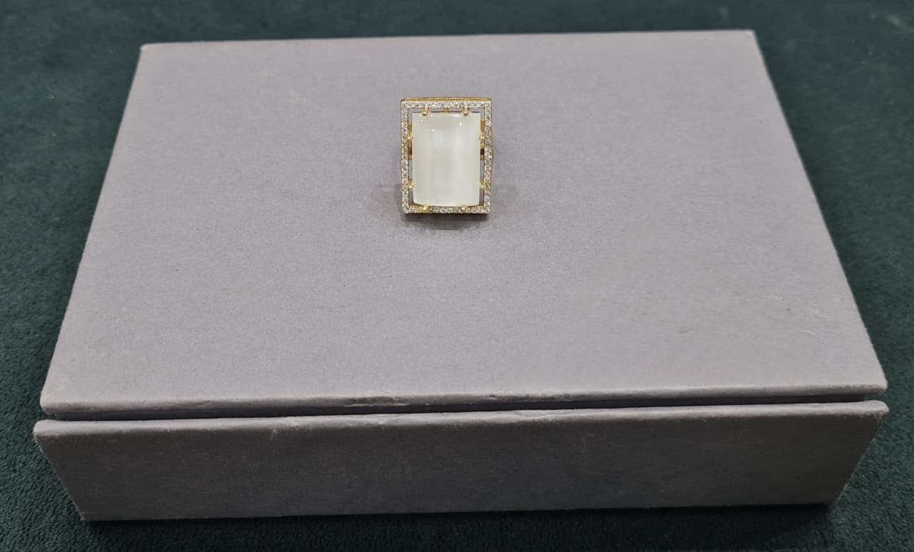 Kundan Finger Ring 01029 - 7