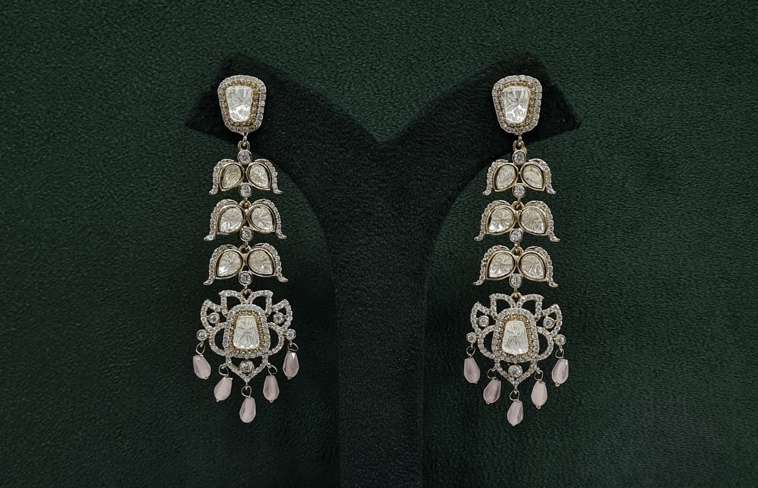 Kundan Earrings 09675 - 8