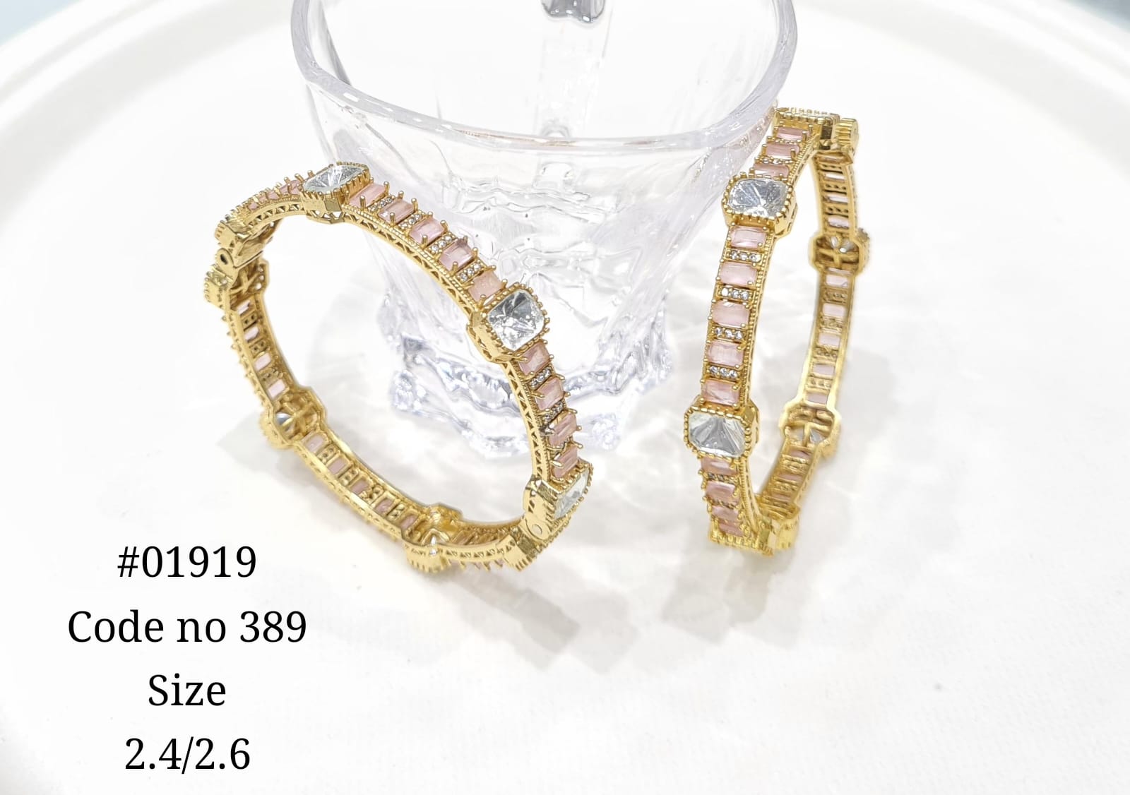 Kundan bangles 01919 - 4
