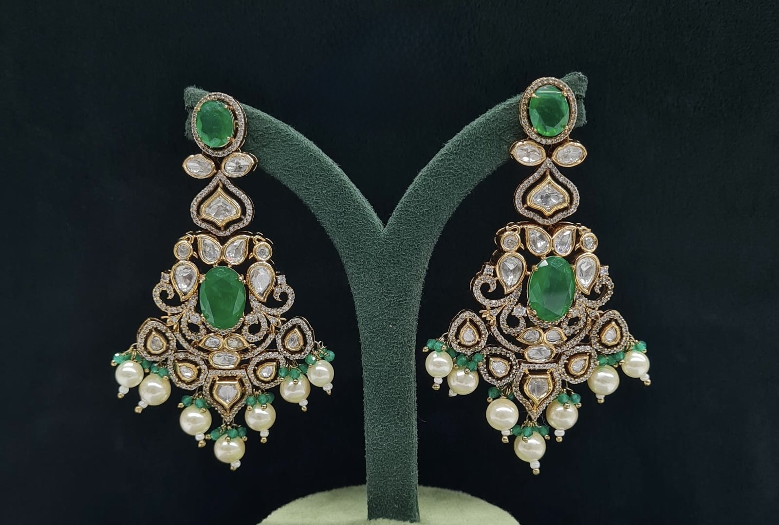 Kundan Earrings 06246 - 4