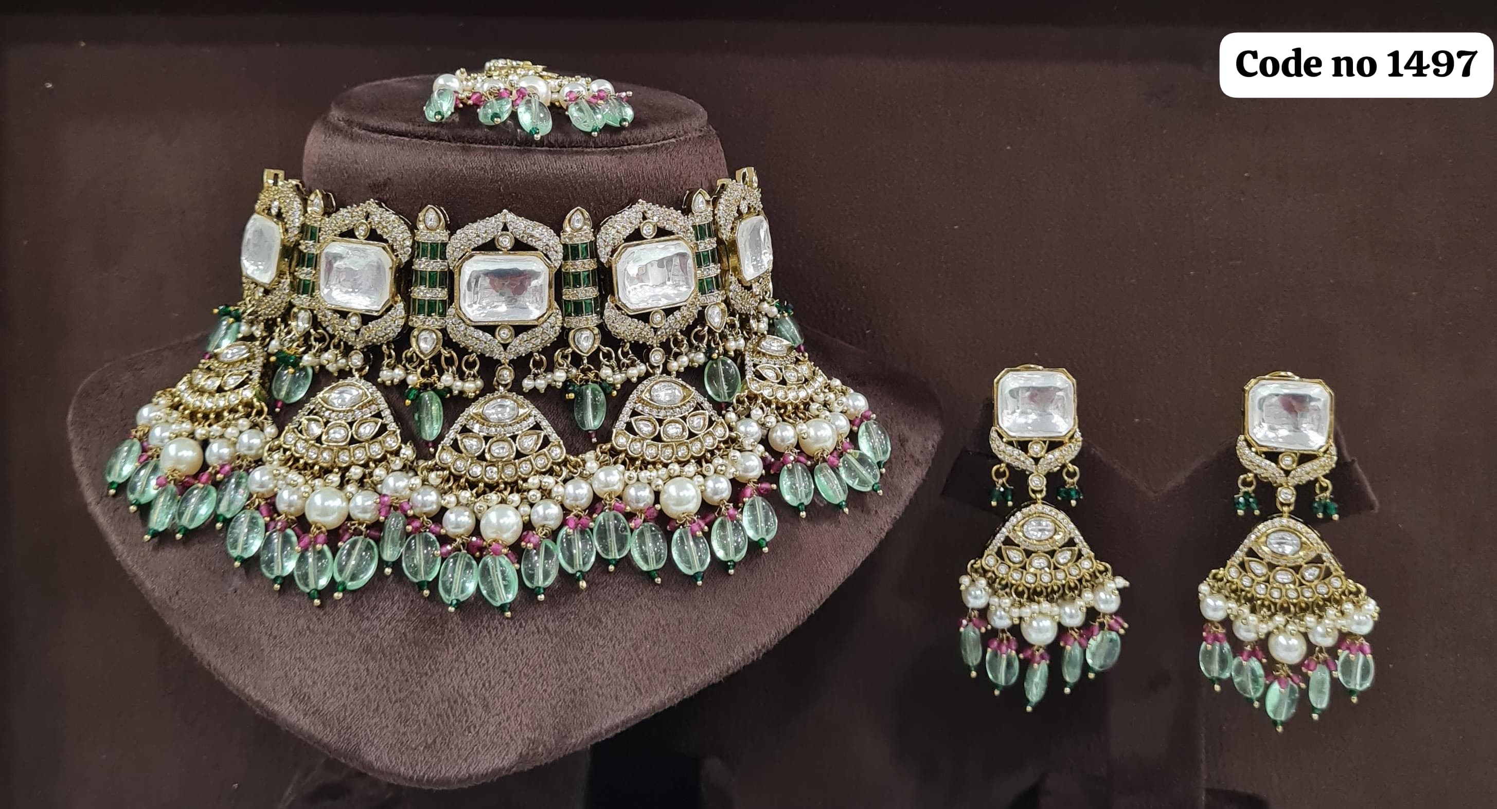 Kundan choker 01719 - 6