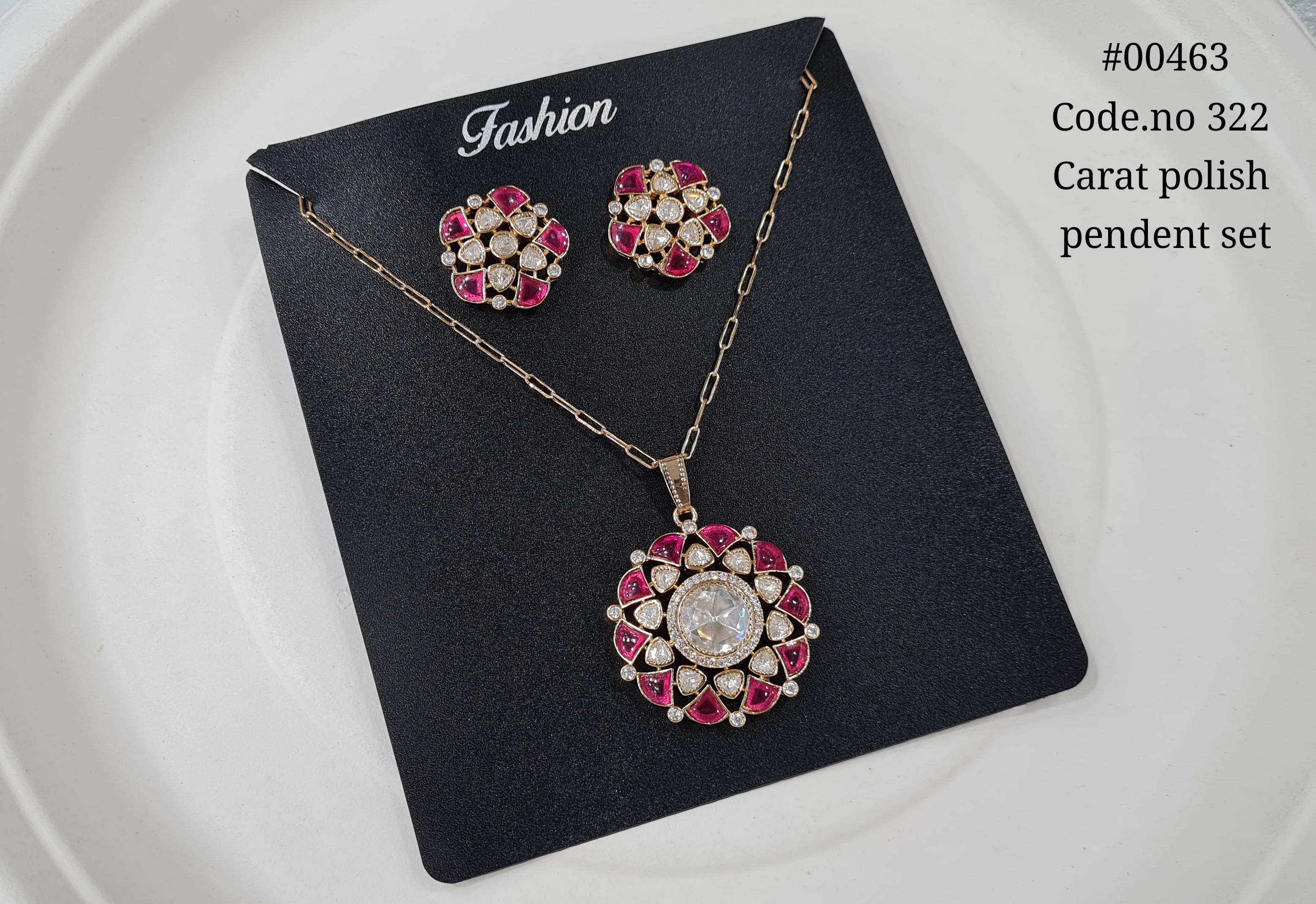 Kundan pendant set 00463 - 3