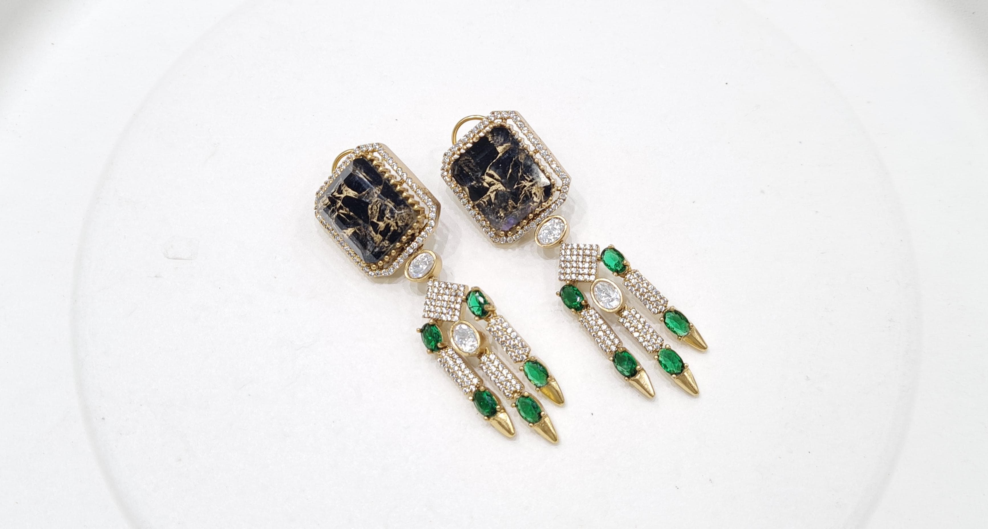 Kundan earrings 00560 - 10