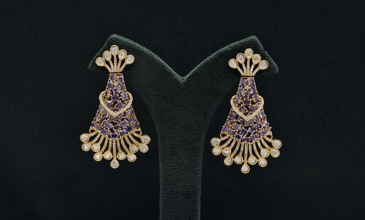 Kundan Earrings 08205 - 3
