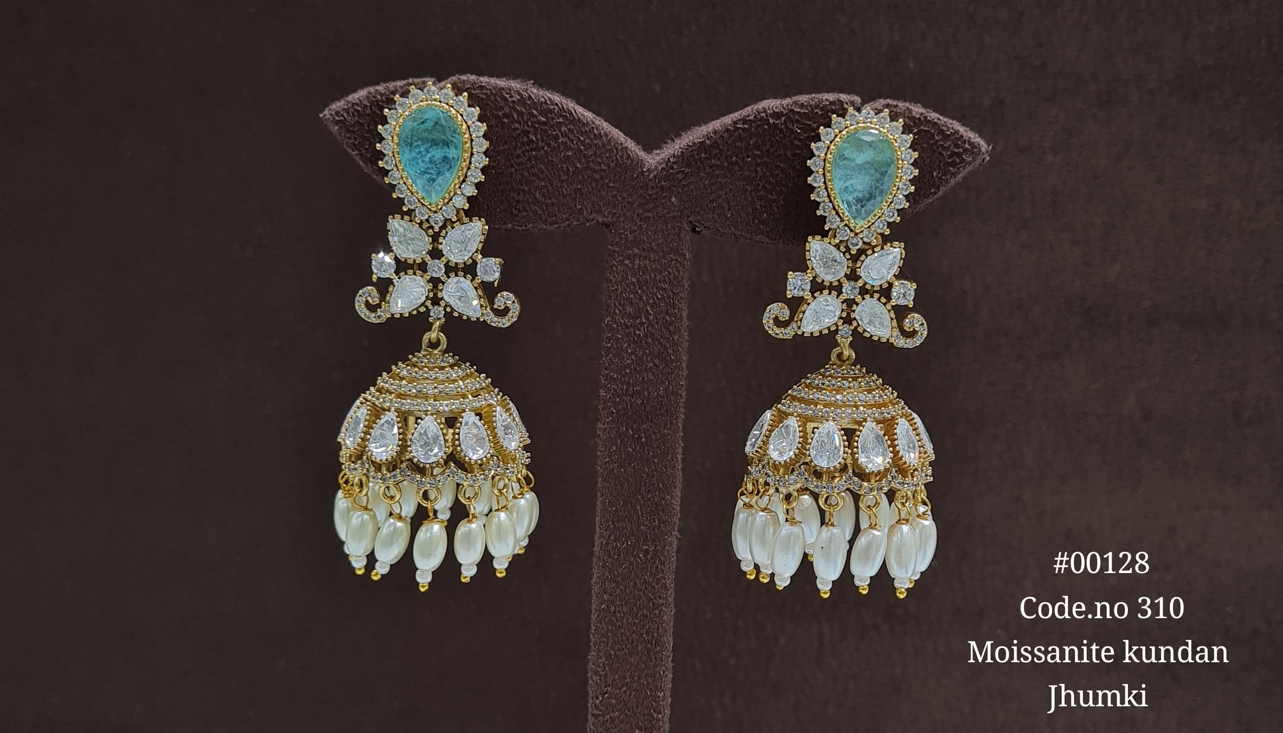 Kundan jhumka 00128 - 8