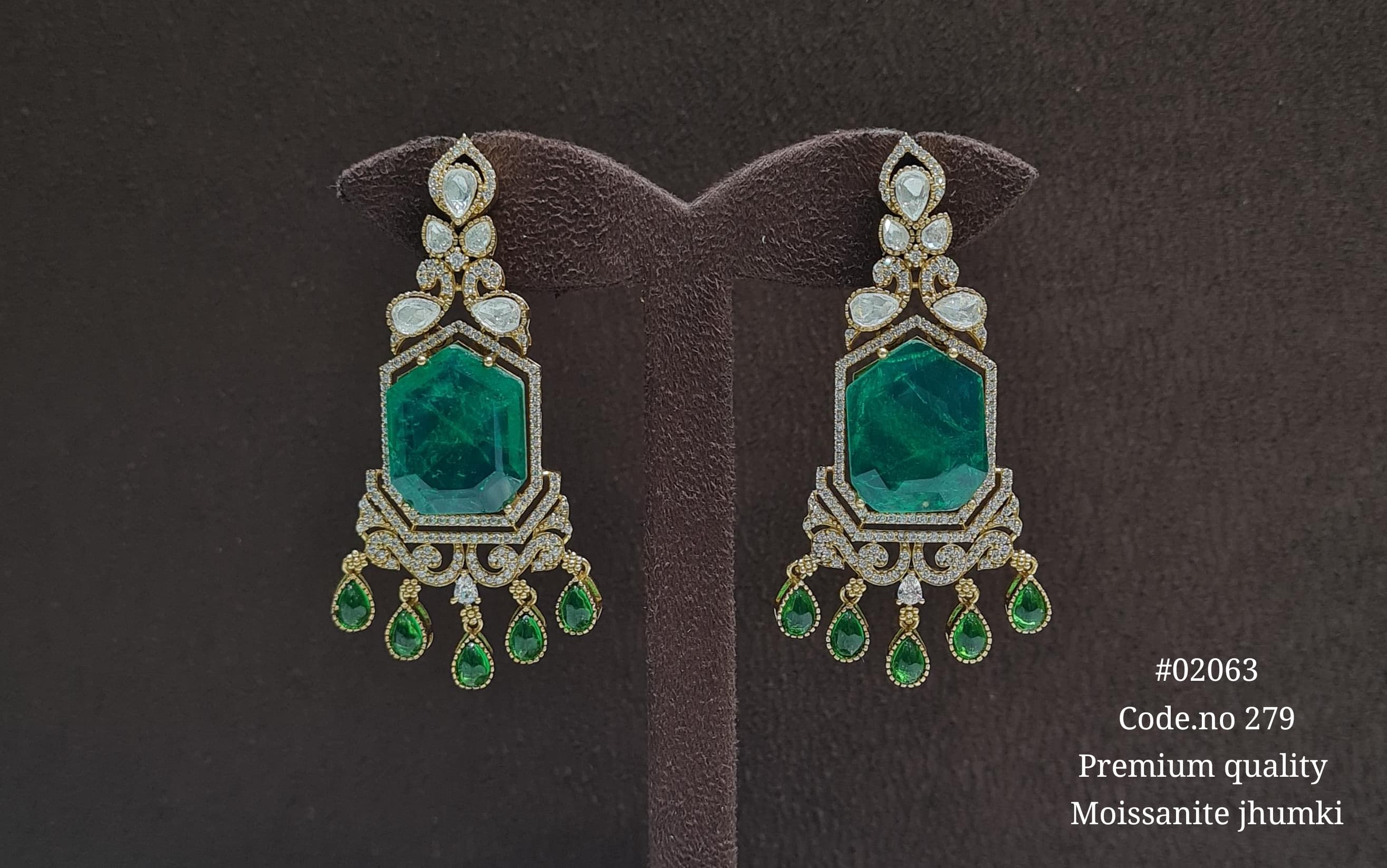 Doublet Kundan Earrings 02063 - 6