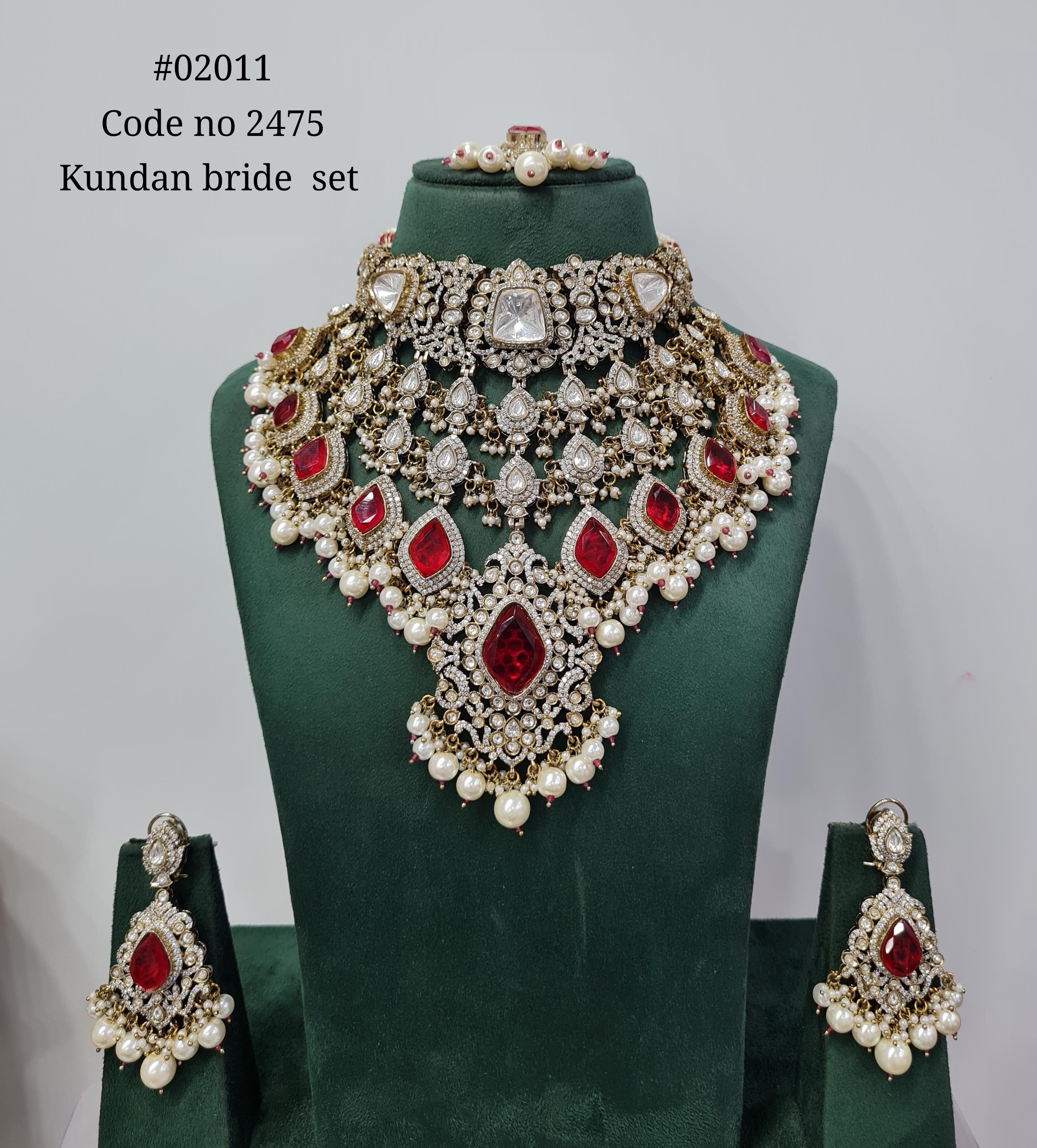 Kundan bride set 02011 - 9