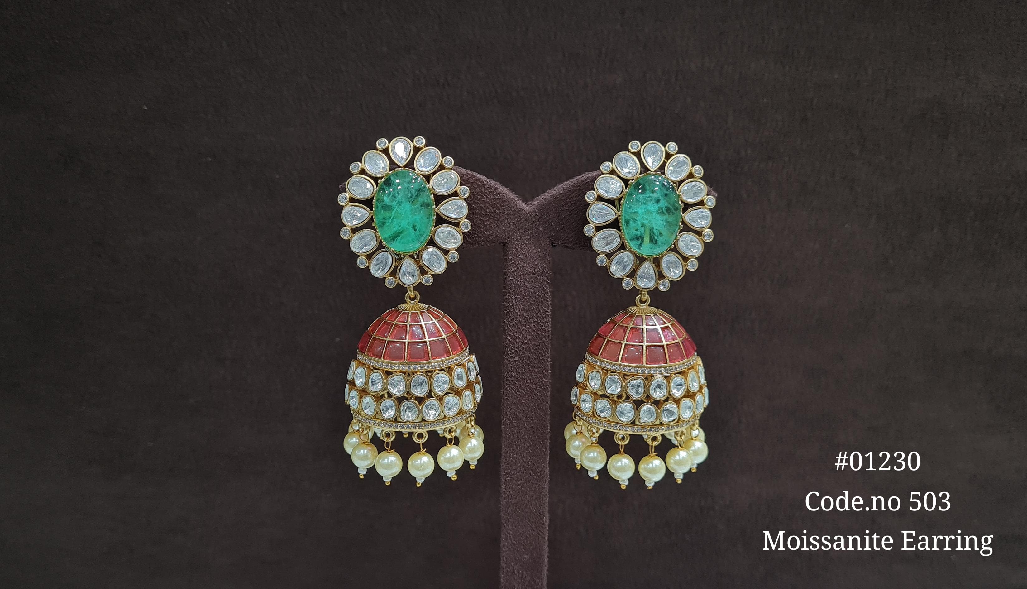 Kundan Jhumka 01230 - 6