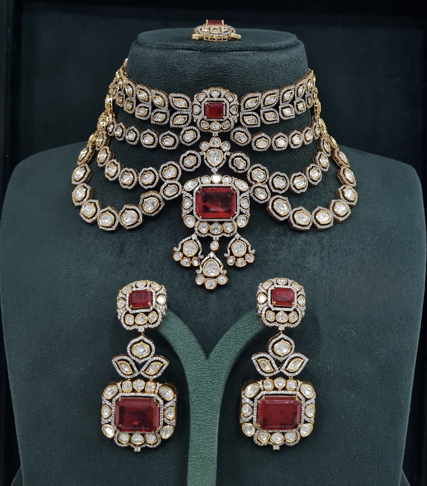 Kundan Bride Set 07860 - 3