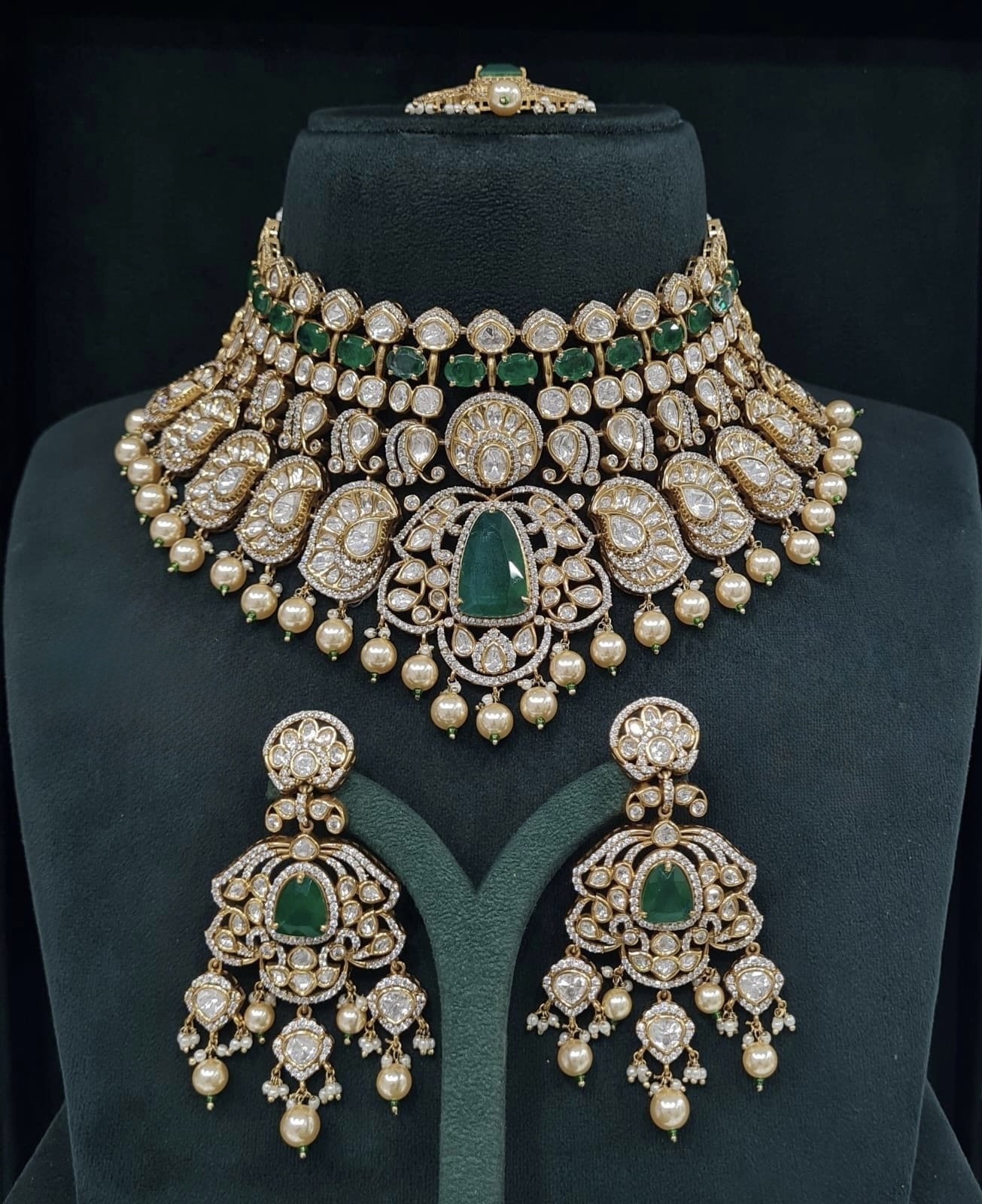 Kundan Bride Set 05499 - 4